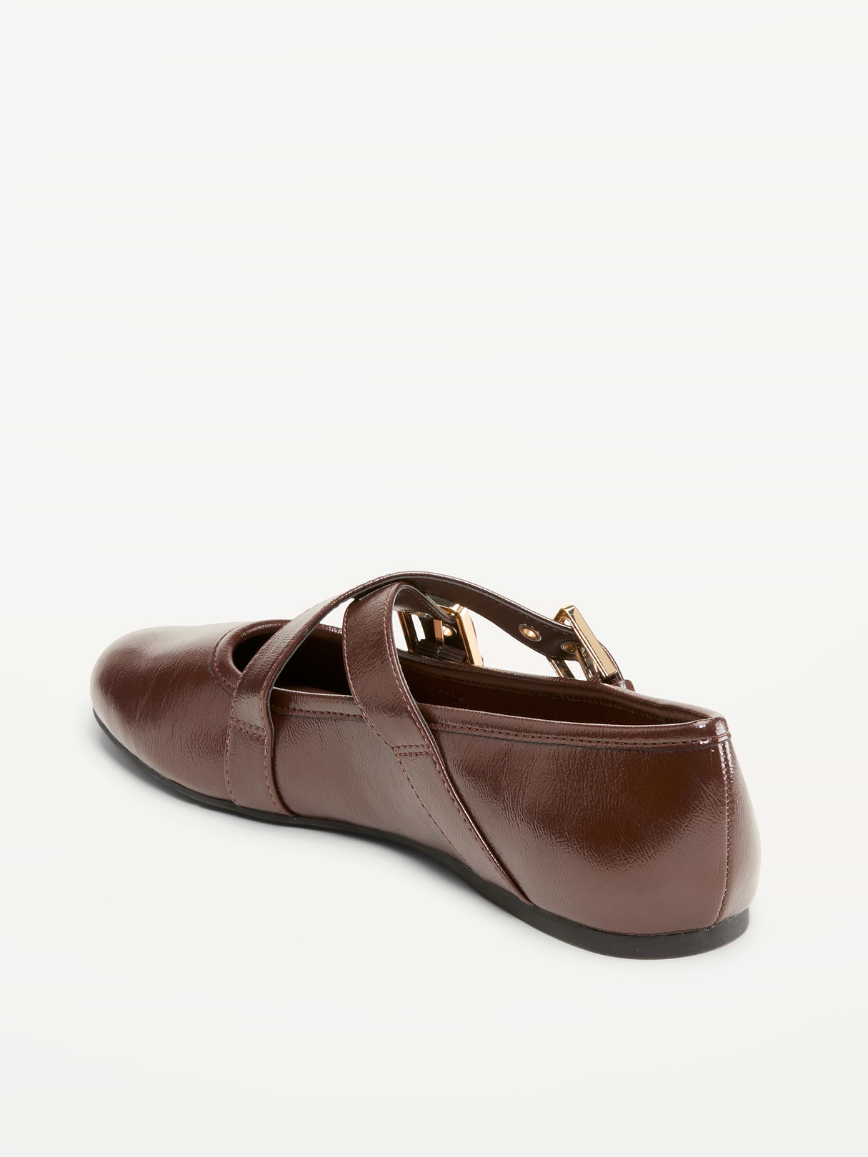 Buckle-Strap Mary Jane Ballet Flats for Women - Coco de mer