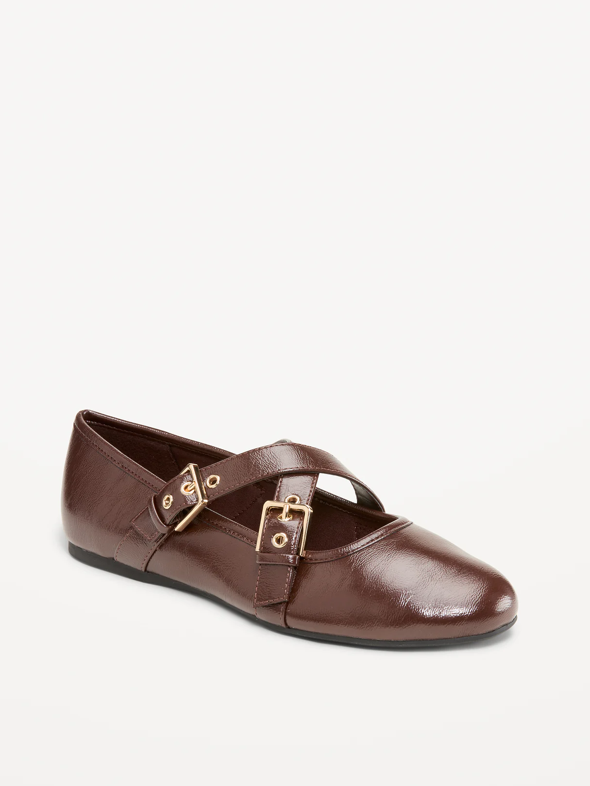 Buckle-Strap Mary Jane Ballet Flats for Women - Coco de mer