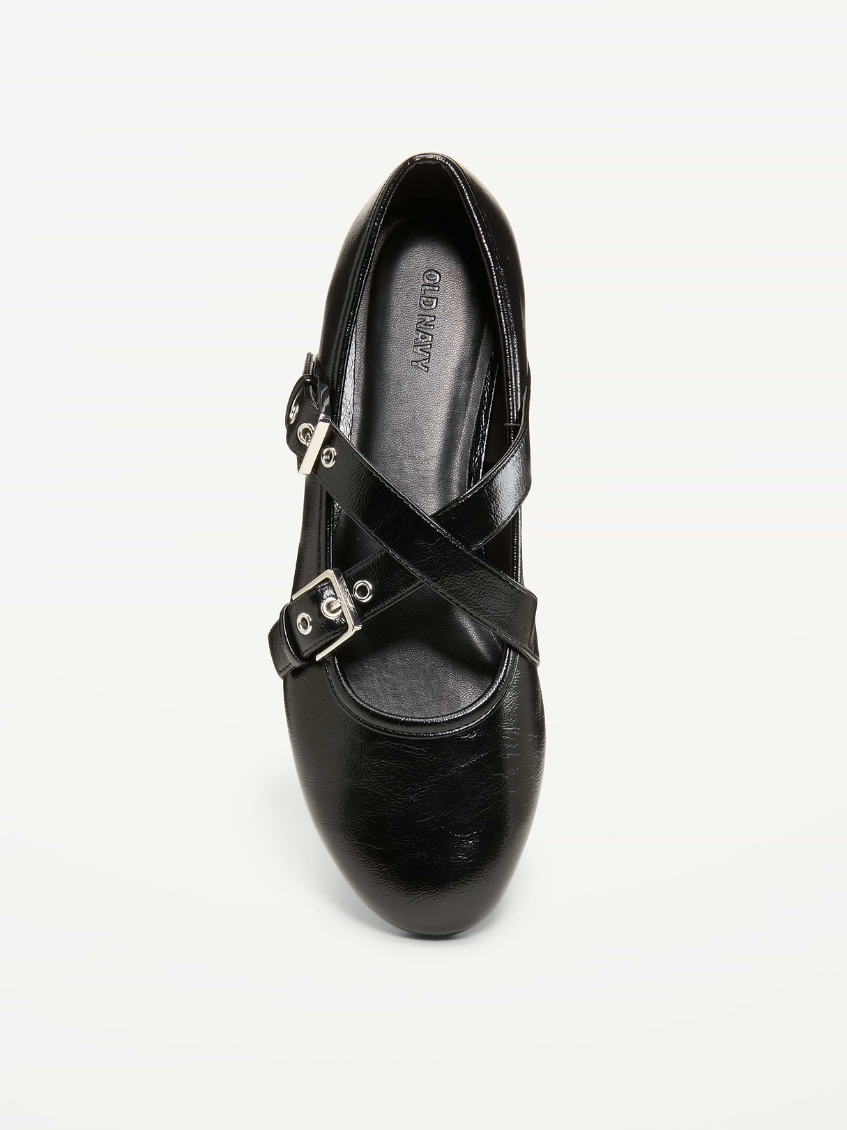Buckle-Strap Mary Jane Ballet Flats for Women - Black Jack