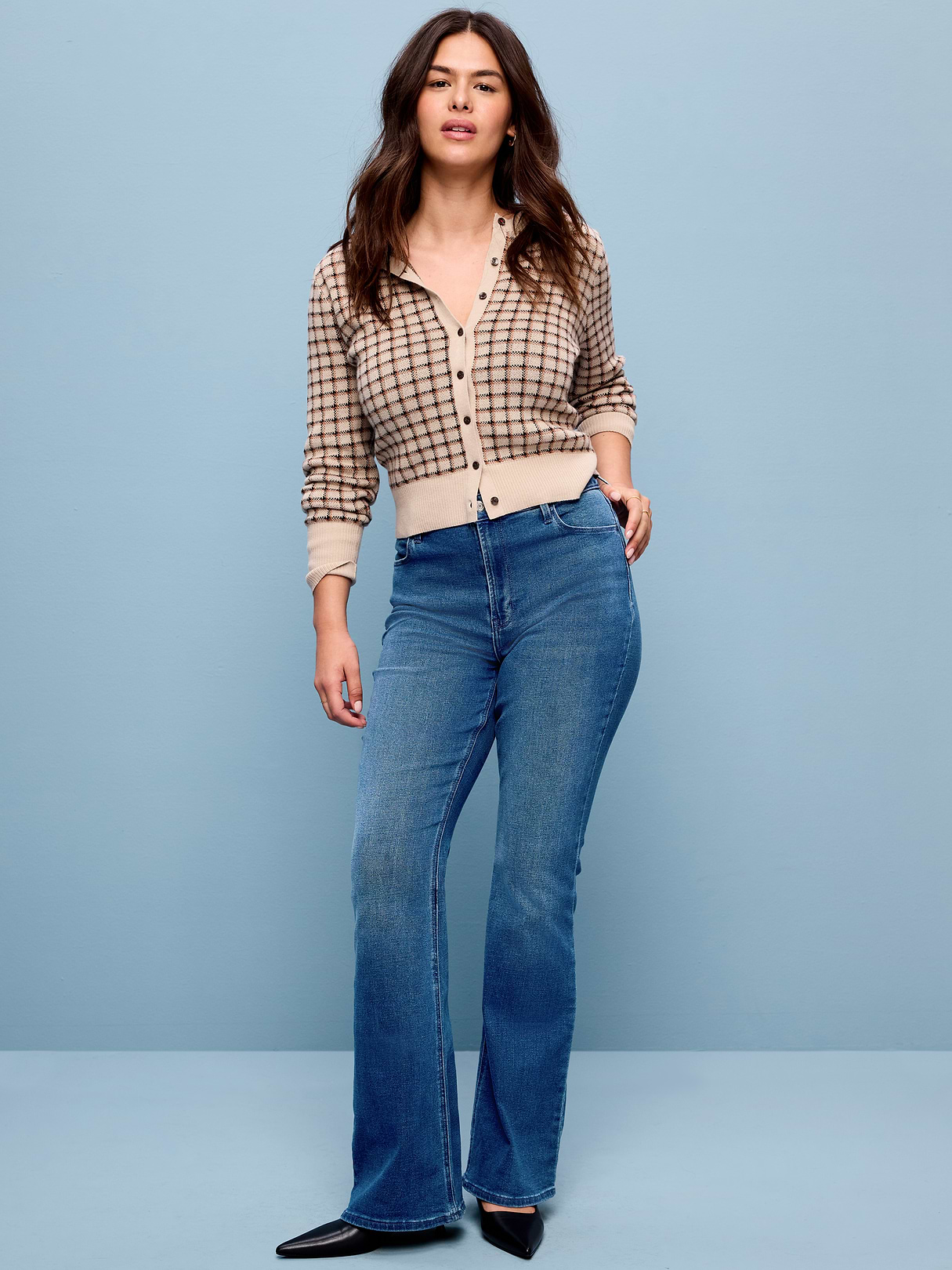 High-Waisted Wow Flare Jeans - Medium Wash