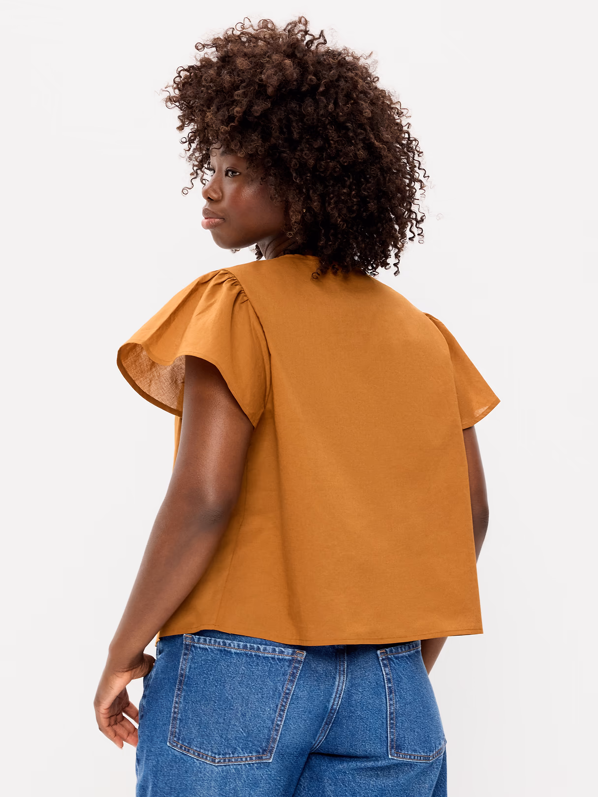 Short-Sleeve Embroidered Trousseau Top - Redwood Burl