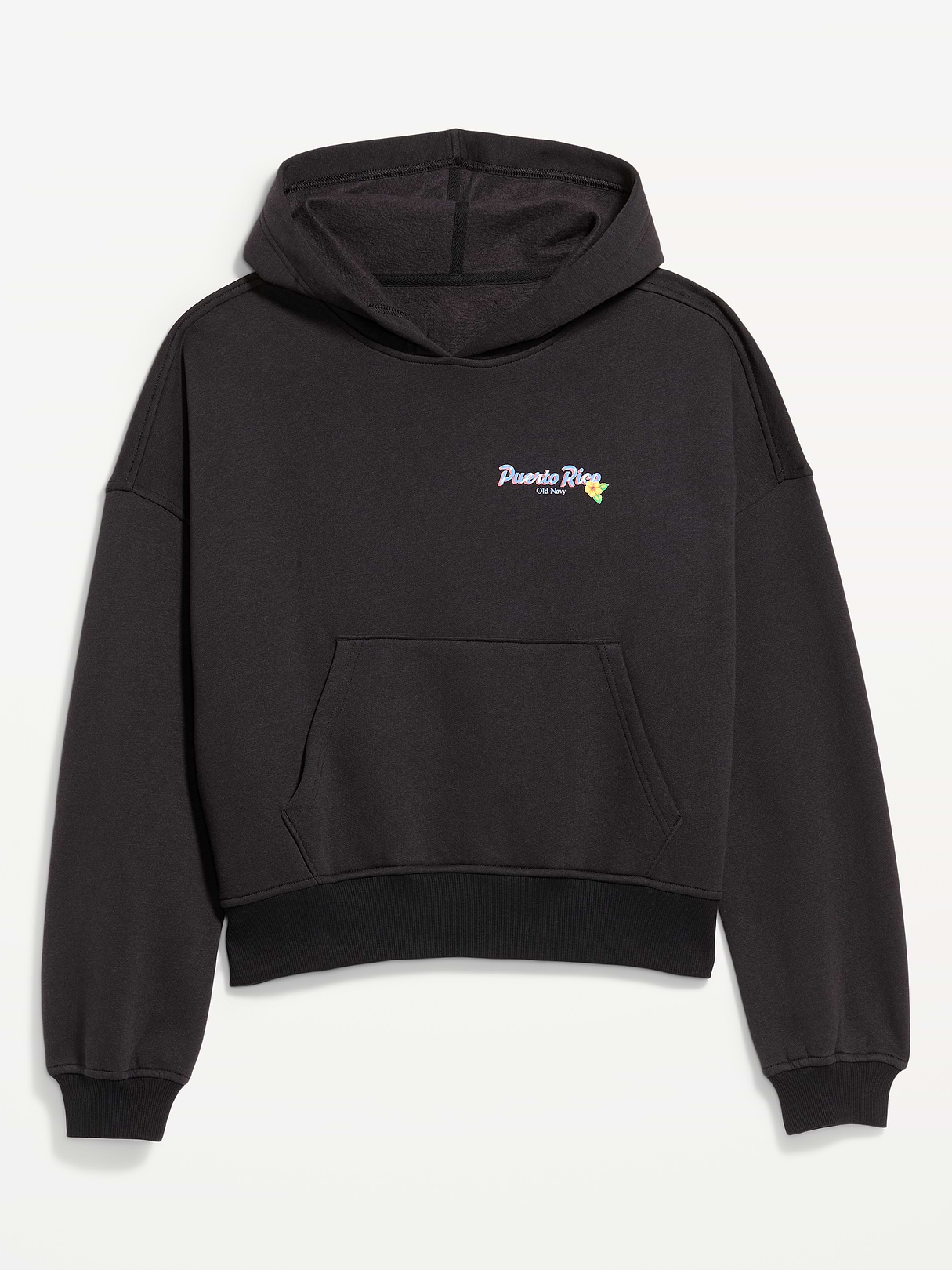 Oversized Pullover Graphic Hoodie Sweatshirt - Black Jack