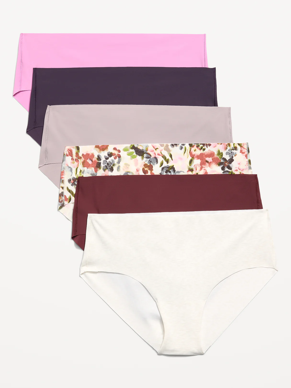 Low-Rise No-Show Hipster Underwear 6-Pack - Blush