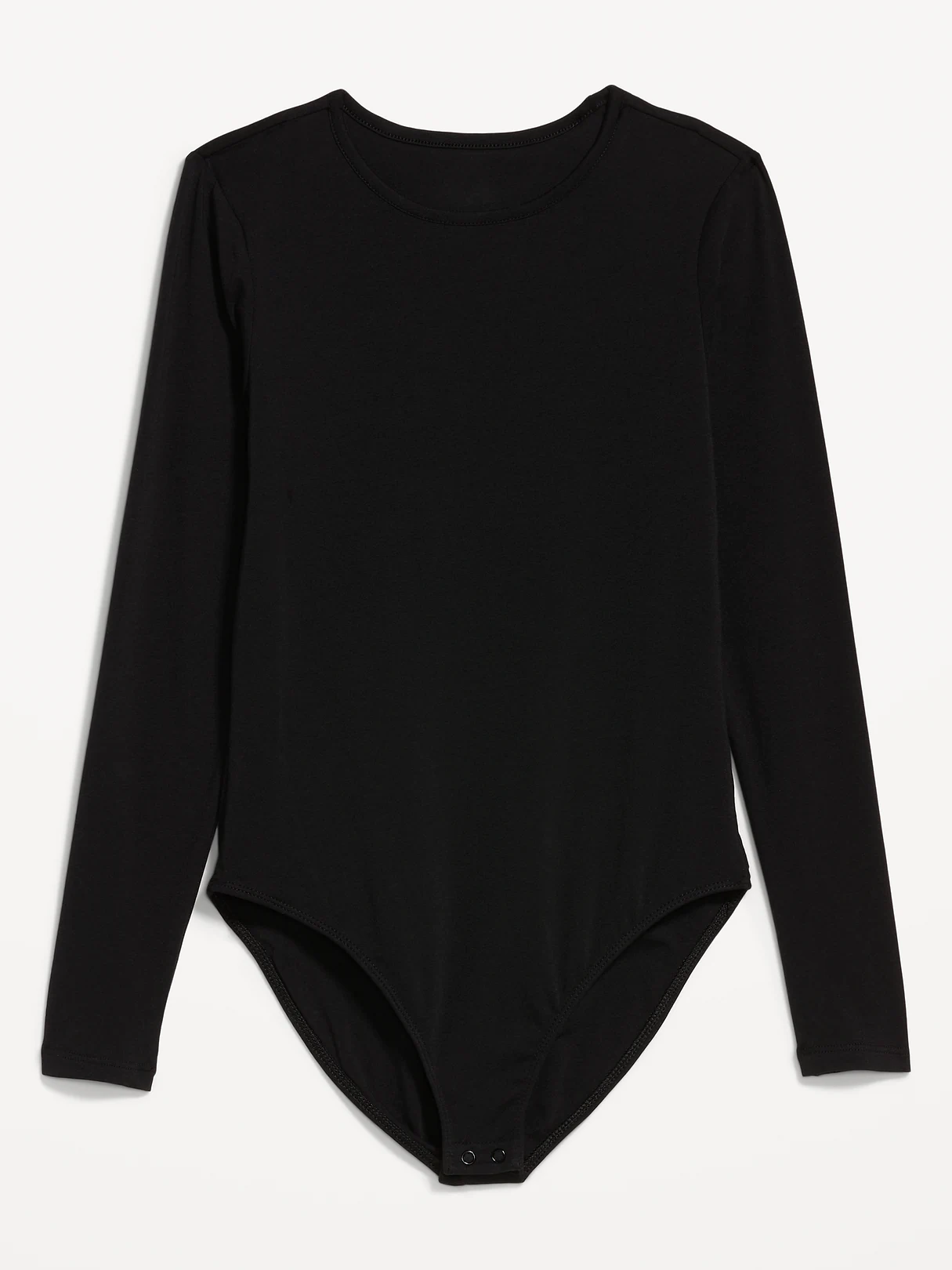 Long-Sleeve Crew-Neck Bodysuit - Black Jack
