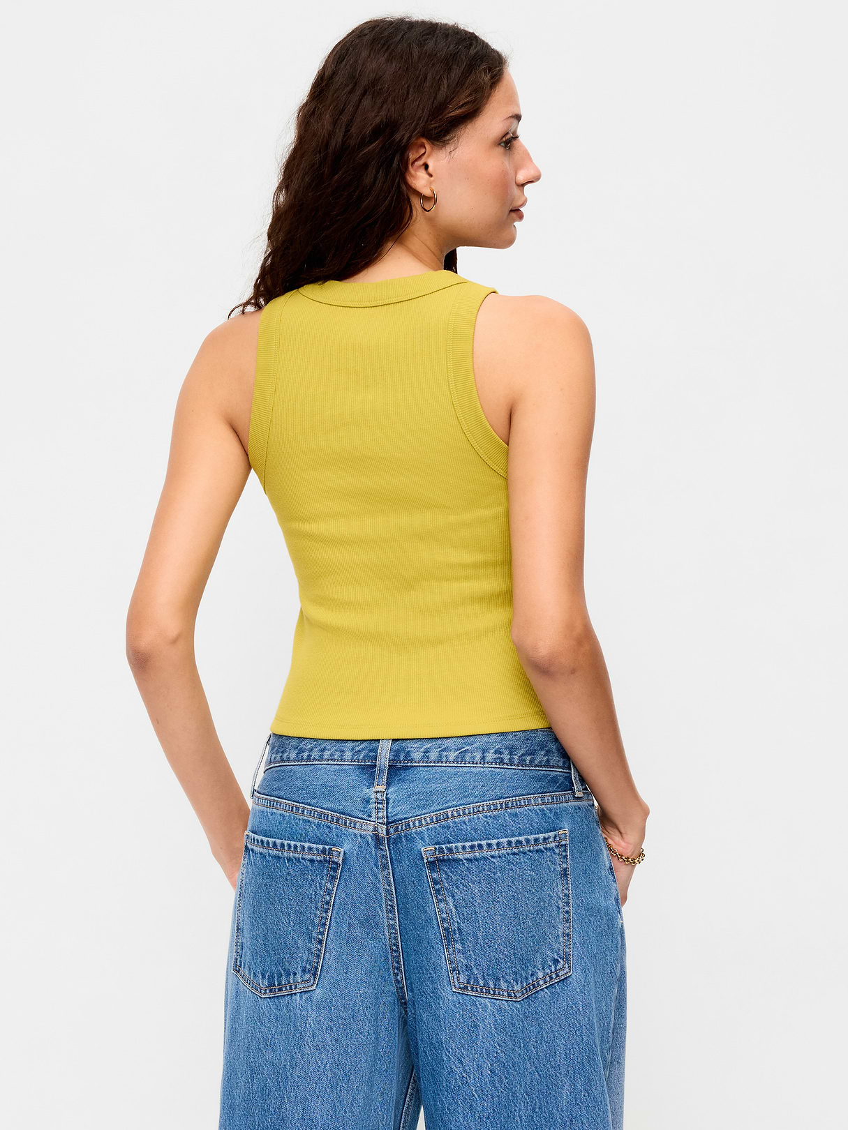 Crop Ribbed Tank Top - Lacewing