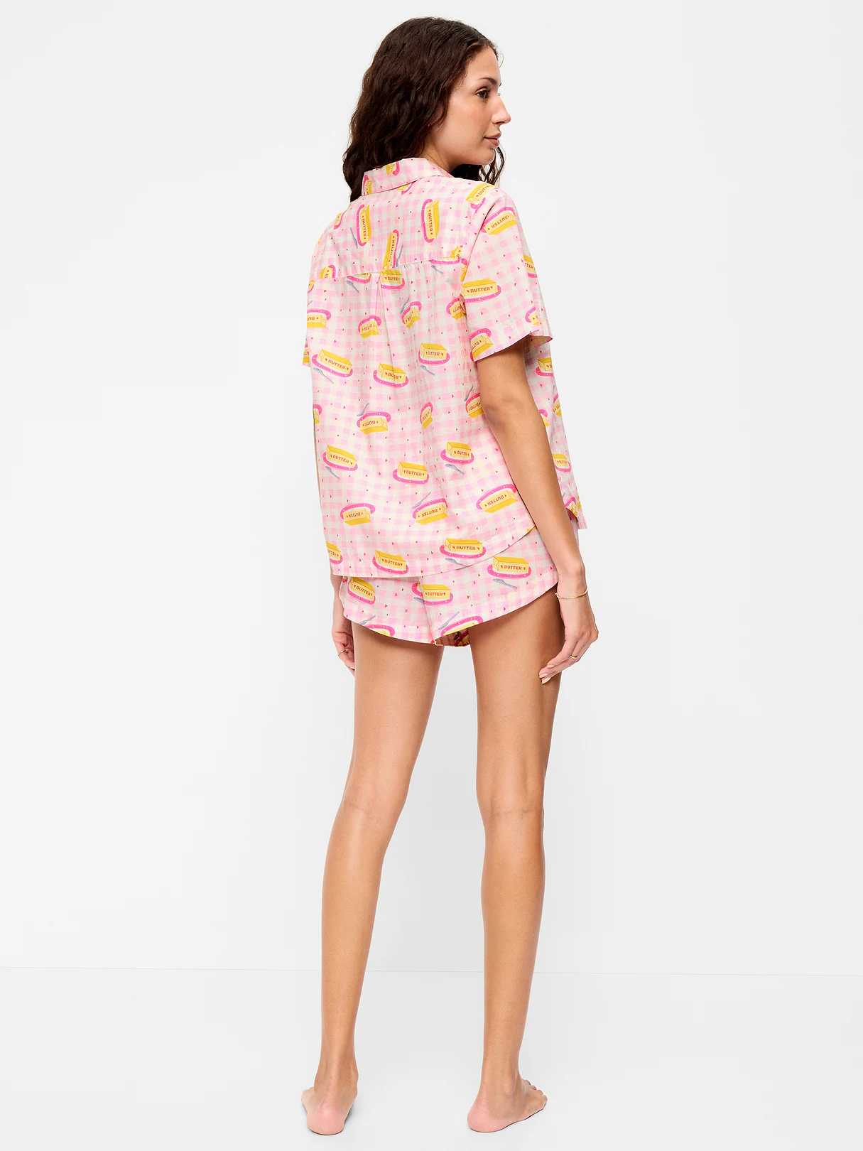 Poplin Pajama Short Set - Sweet Butter