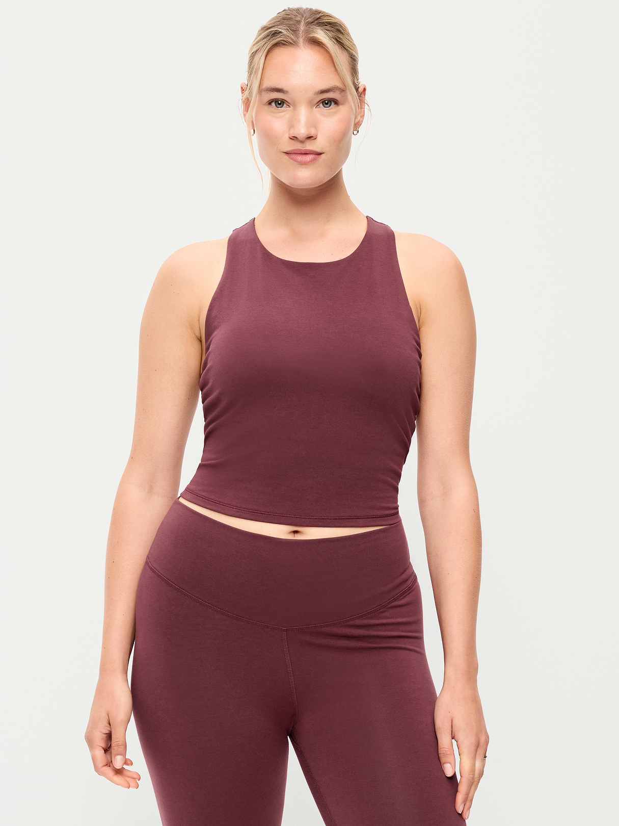 Light Support PowerChill High-Neck Racerback Sports Bra - Wine Tasting