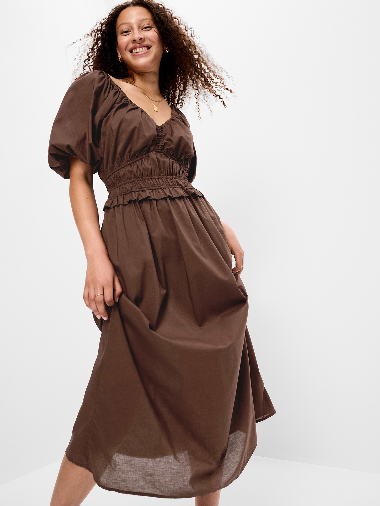 Fit & Flare Prairie Midi Dress - Earthen