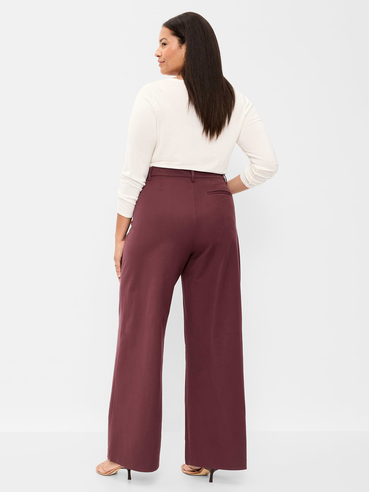 High-Waisted Pull-On Pixie Wide Leg Pants - Raisin Arizona