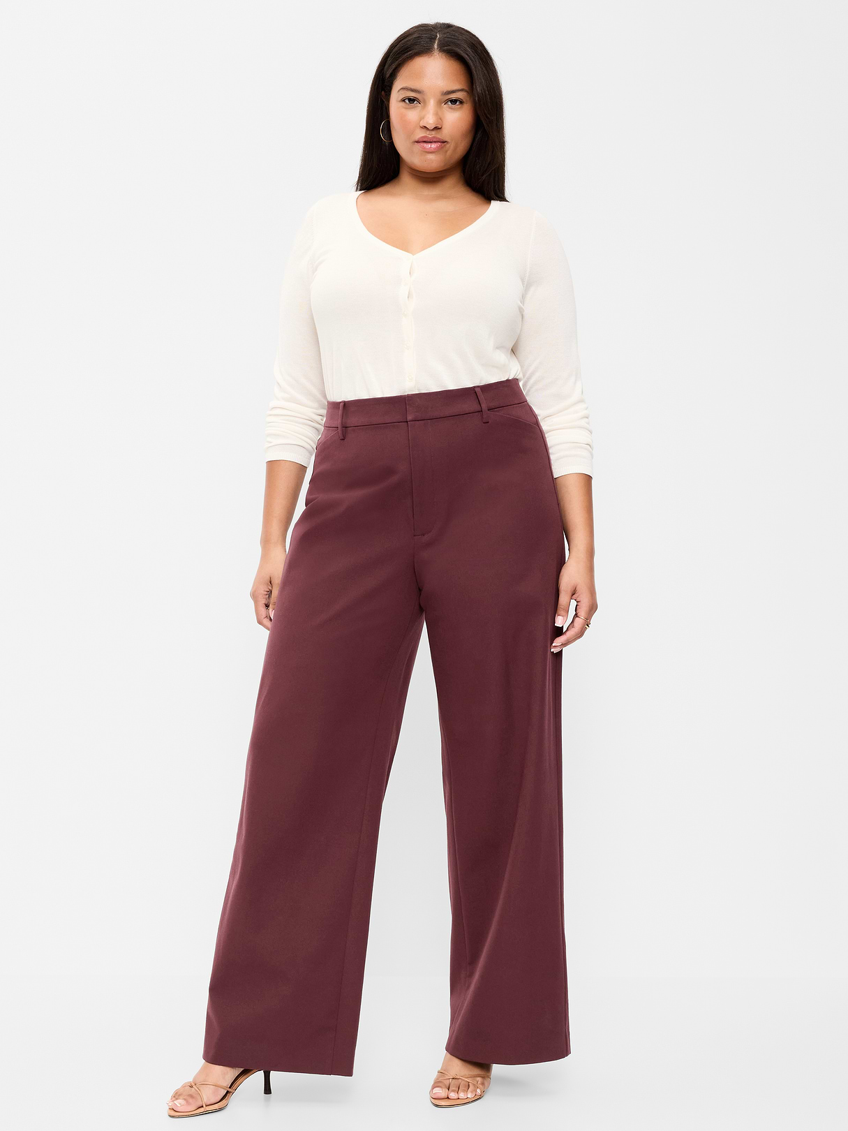 High-Waisted Pull-On Pixie Wide Leg Pants - Raisin Arizona