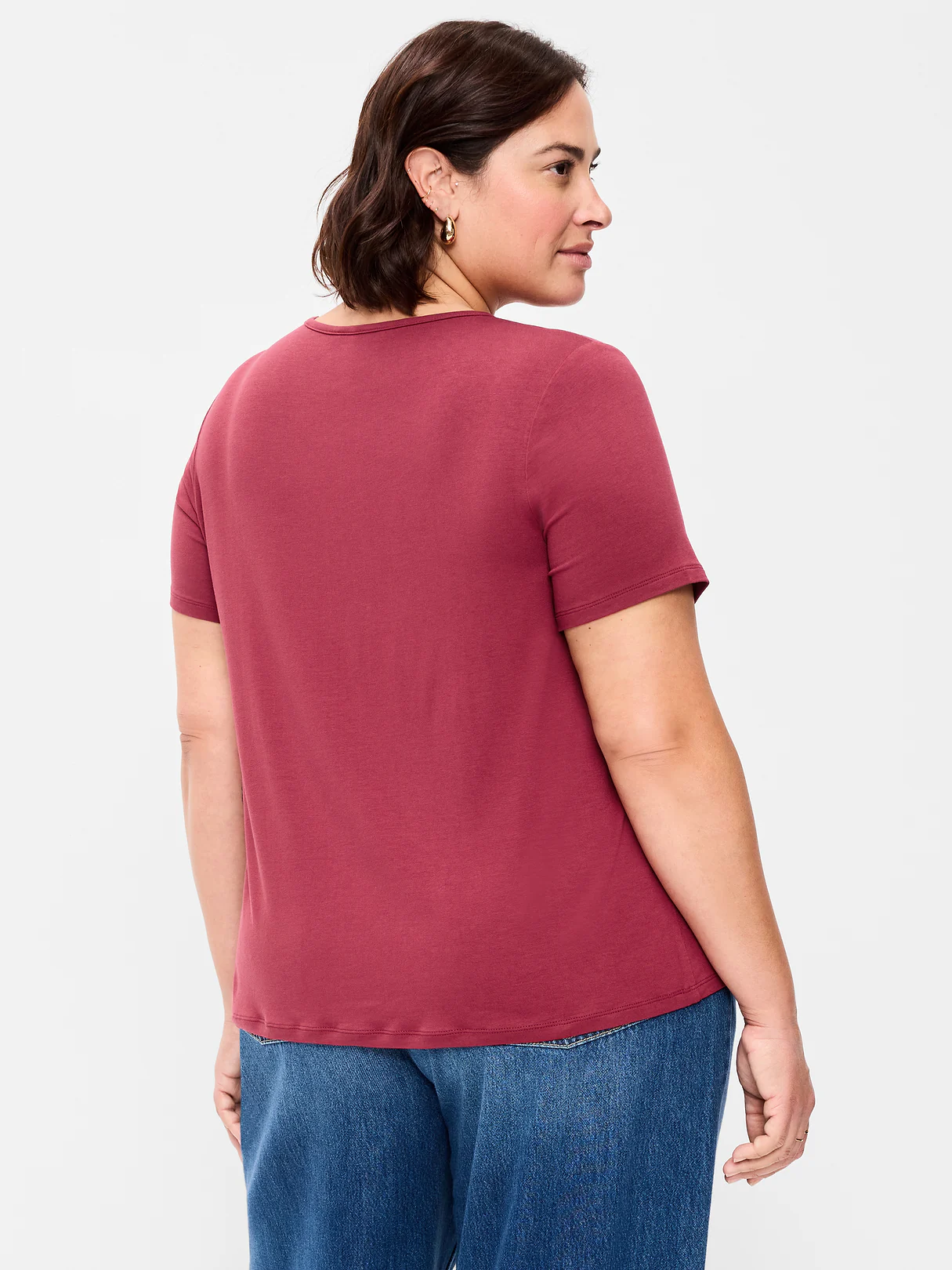 Luxe Crew-Neck T-Shirt - Red Velvet