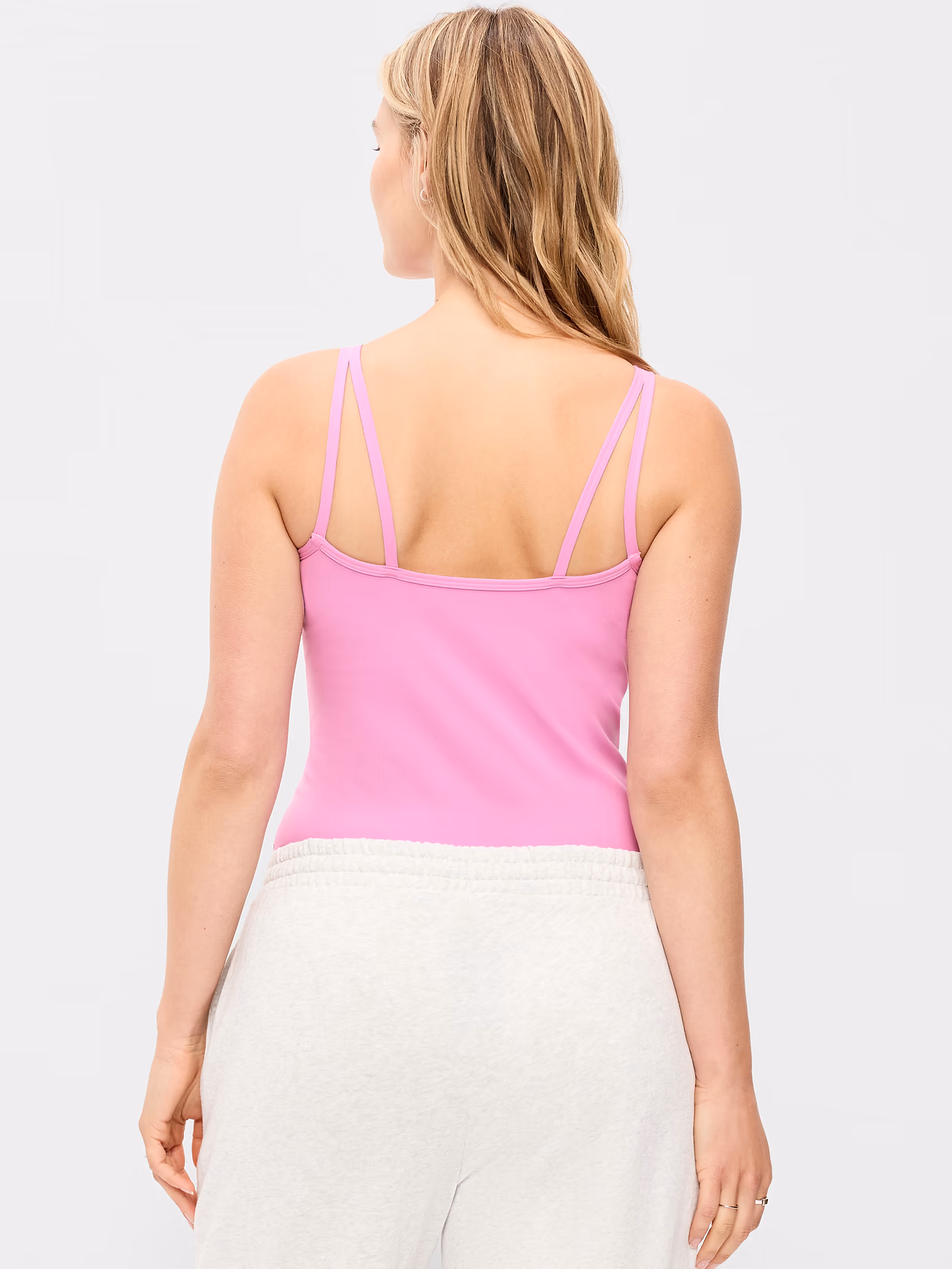 StudioSmooth Strappy Light Support Top - Rock Rose