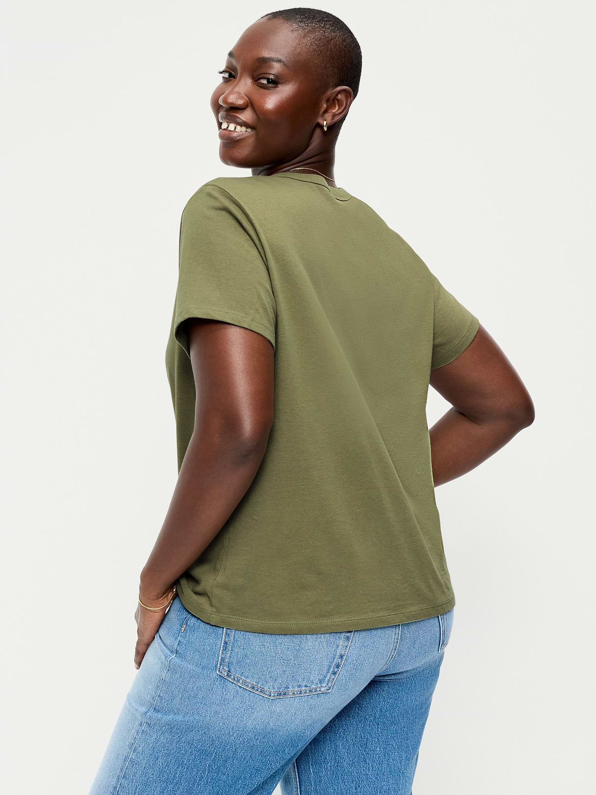 EveryWear Crew-Neck Graphic T-Shirt - Dill Caper