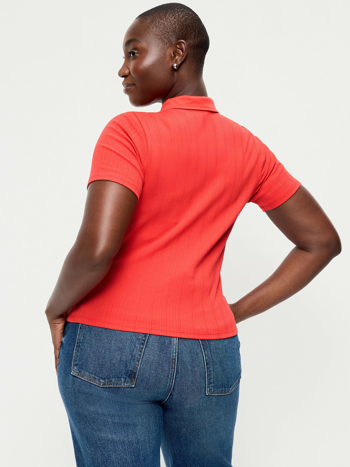 Keyhole Polo Top - Scotty Red