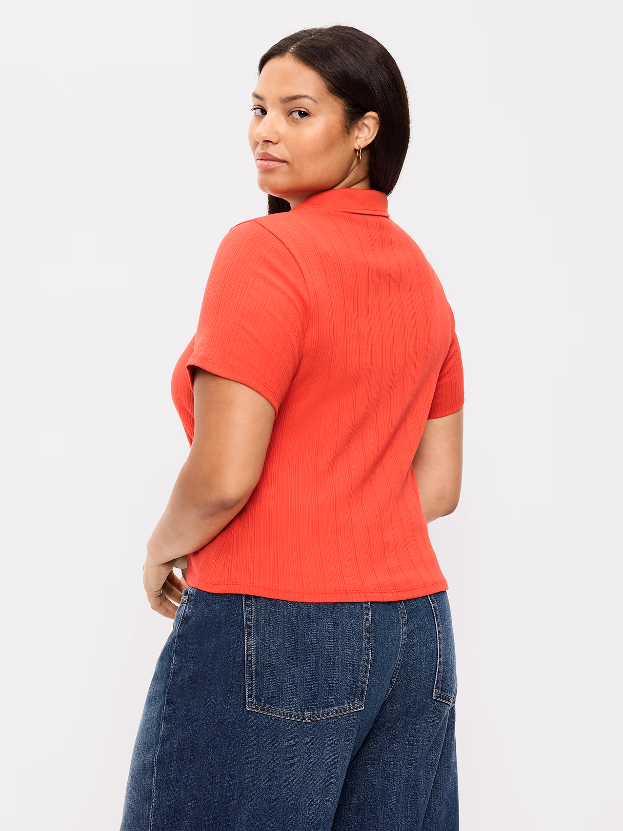 Keyhole Polo Top - Scotty Red