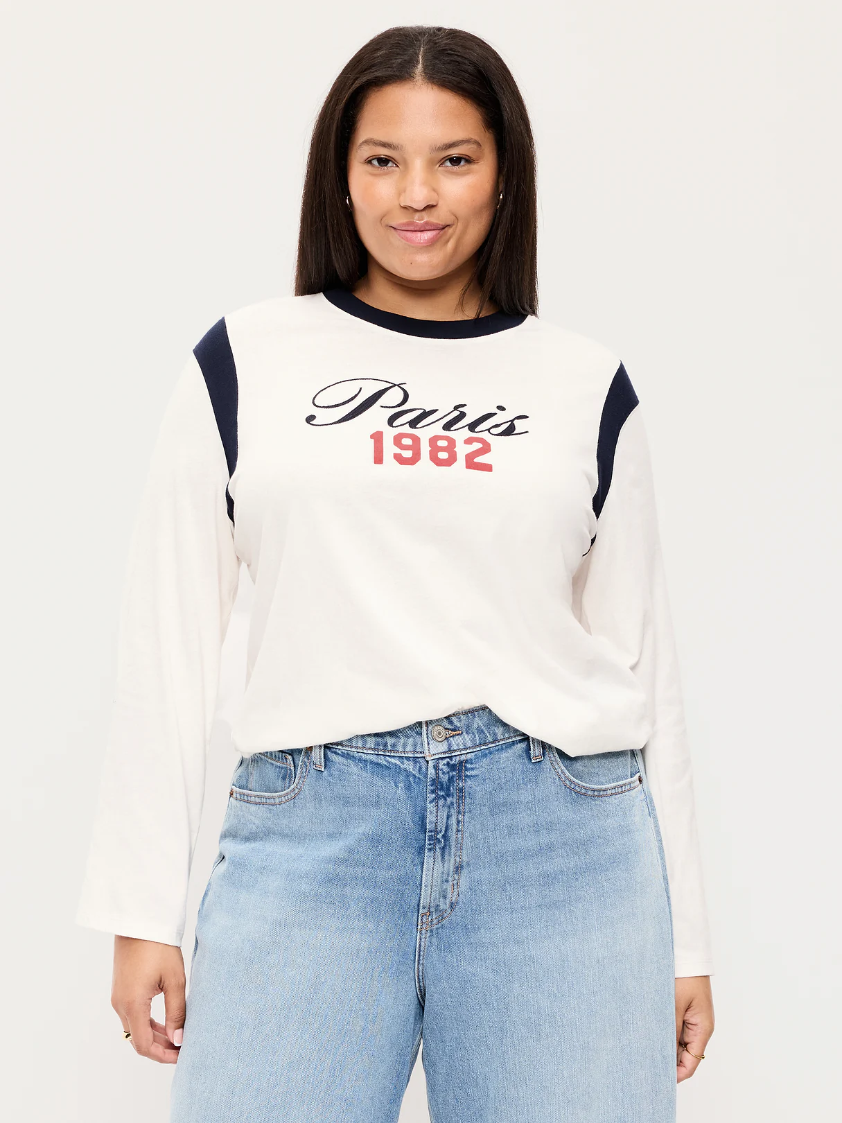 EveryWear Long-Sleeve Graphic T-Shirt - Sea Salt