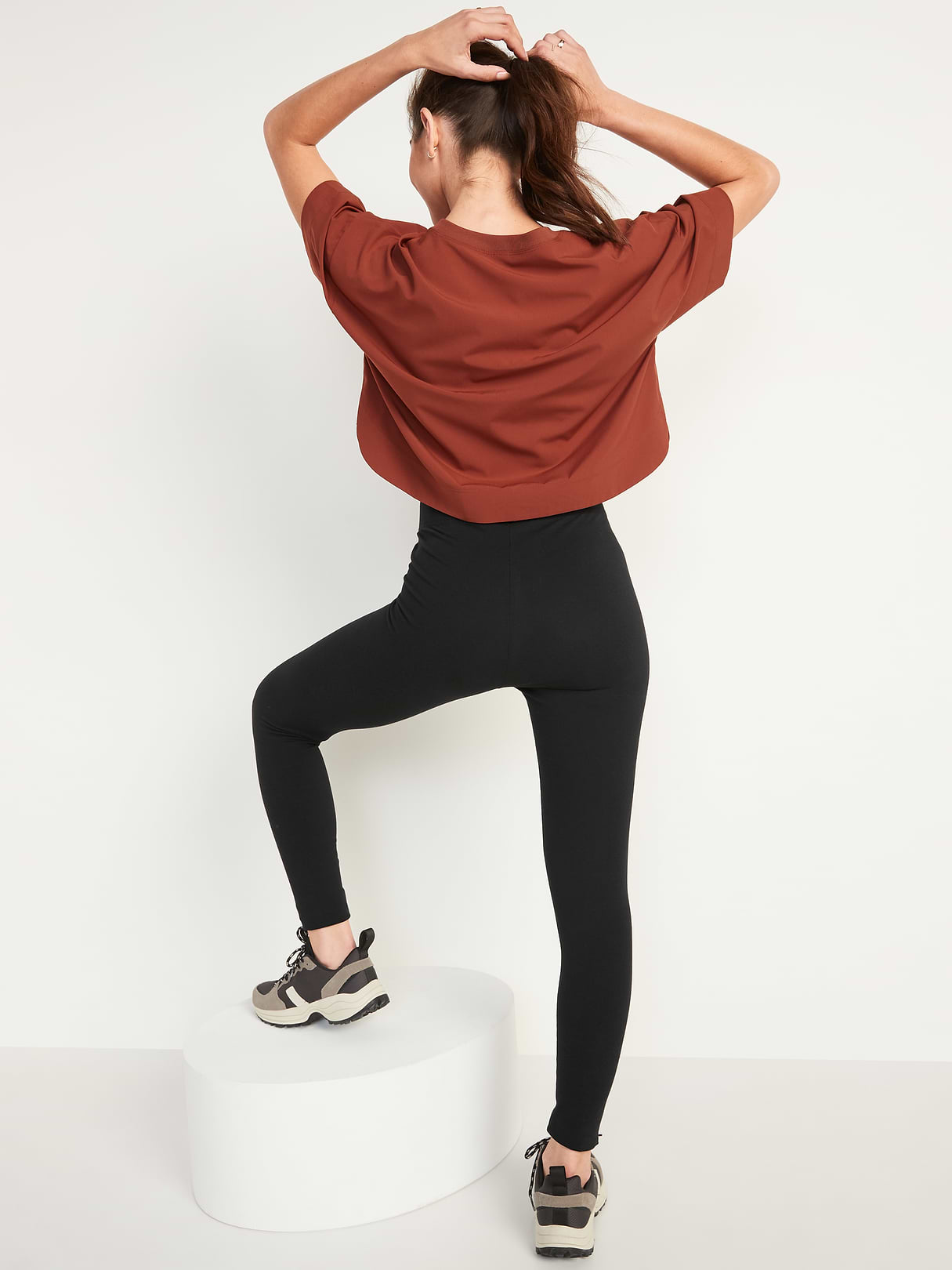 High-Waisted Fashion Layering Leggings 6-Pack - Gray/Heather Blue/Black