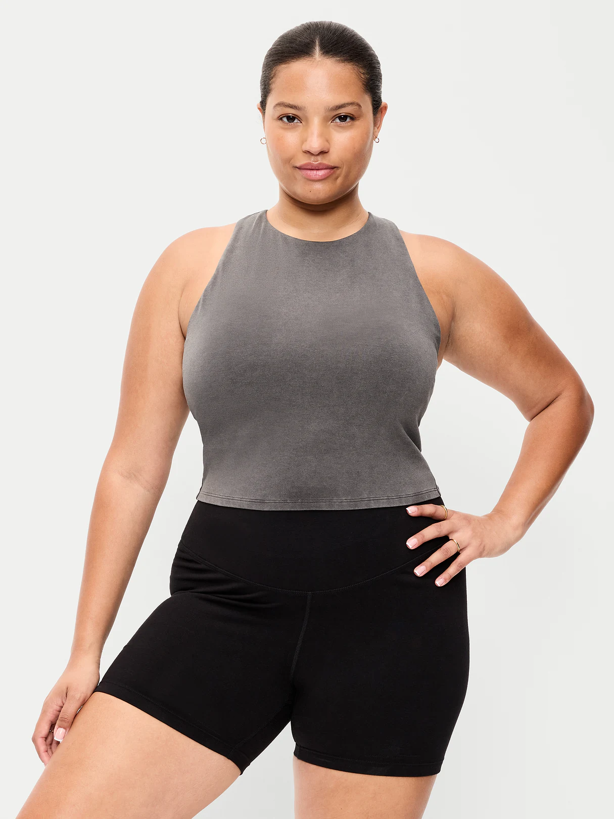 Light Support PowerChill High-Neck Racerback Sports Bra - Panther