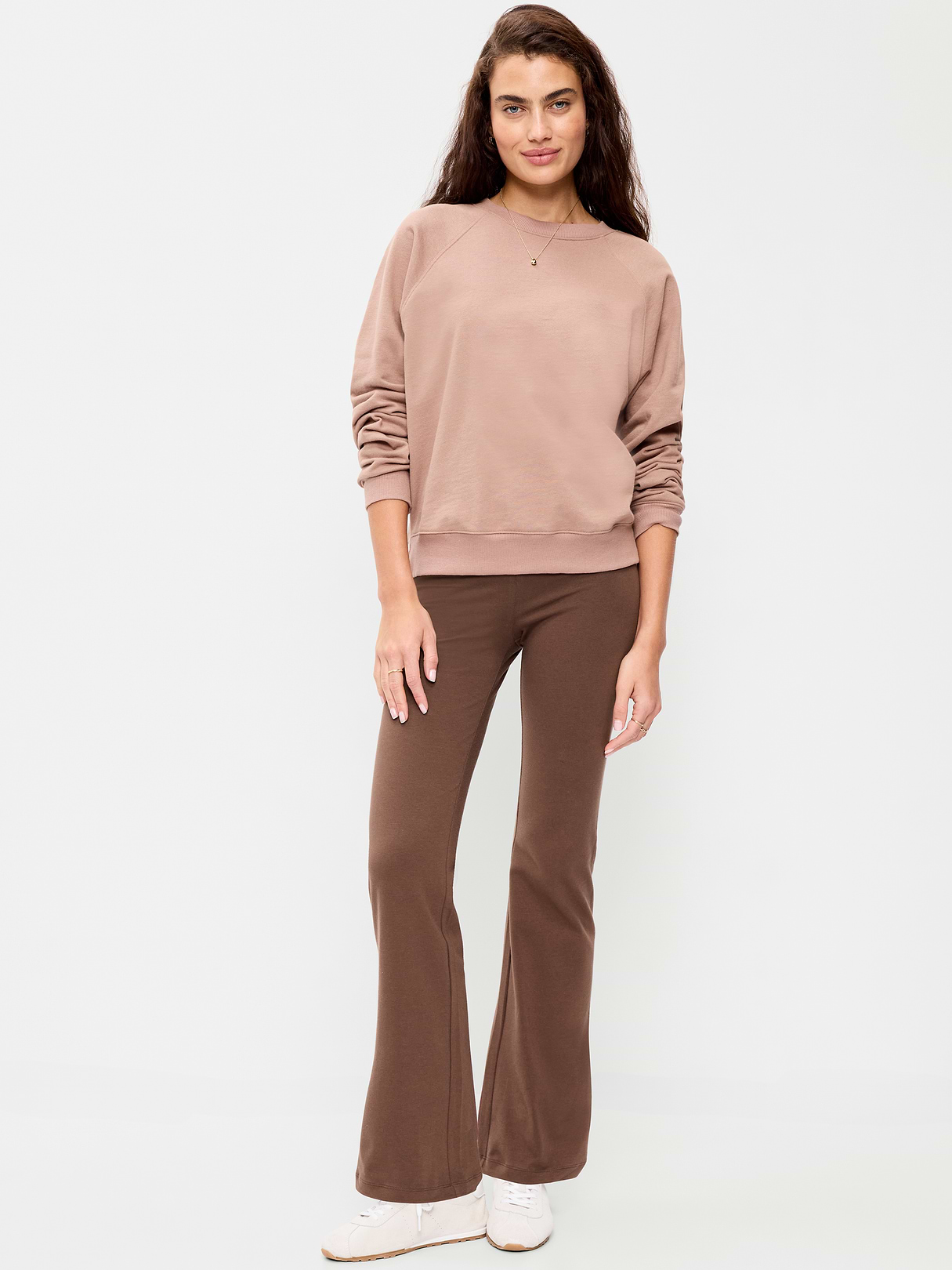 High-Waisted Flare Leggings - Peppercorn