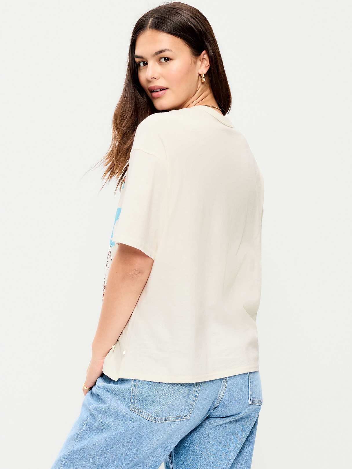 Yosemite National Park Crew-Neck Oversized T-Shirt - Sea Salt