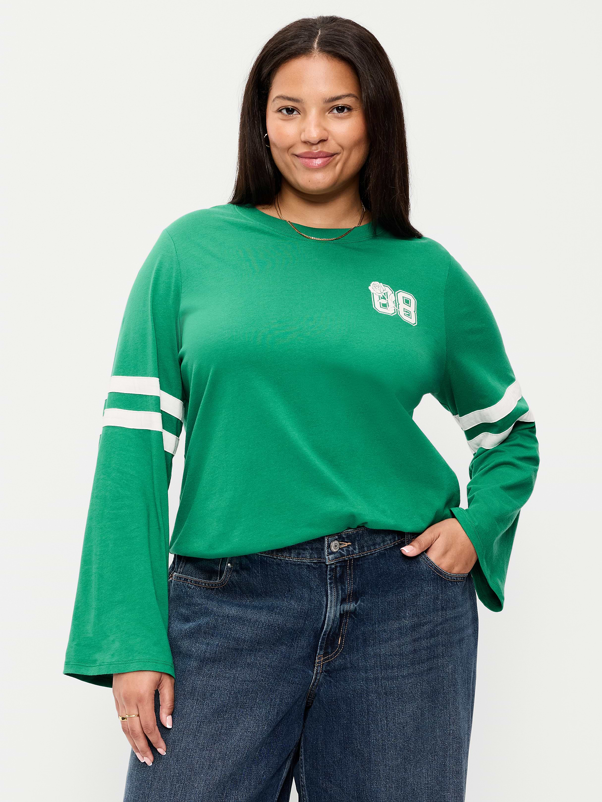 EveryWear Long-Sleeve Graphic T-Shirt - Rainforest Jewel