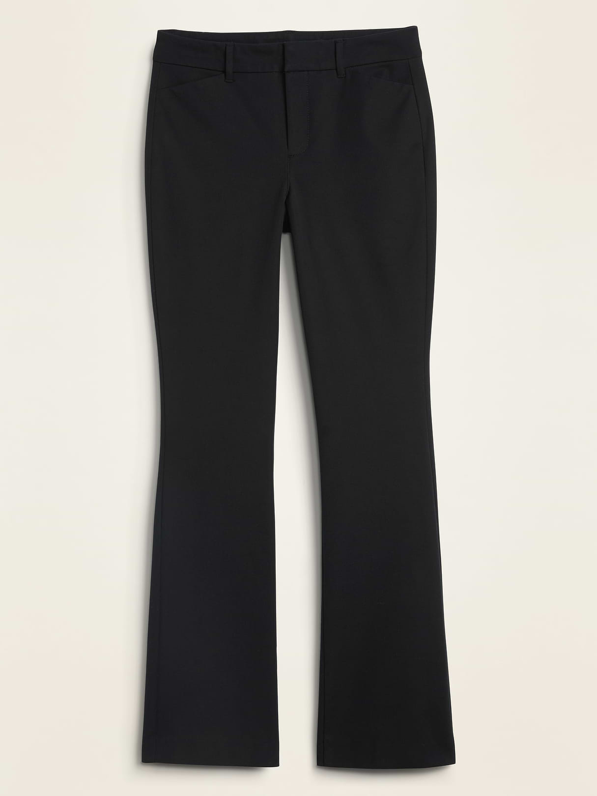 High-Waisted Pixie Flare Pants - Black