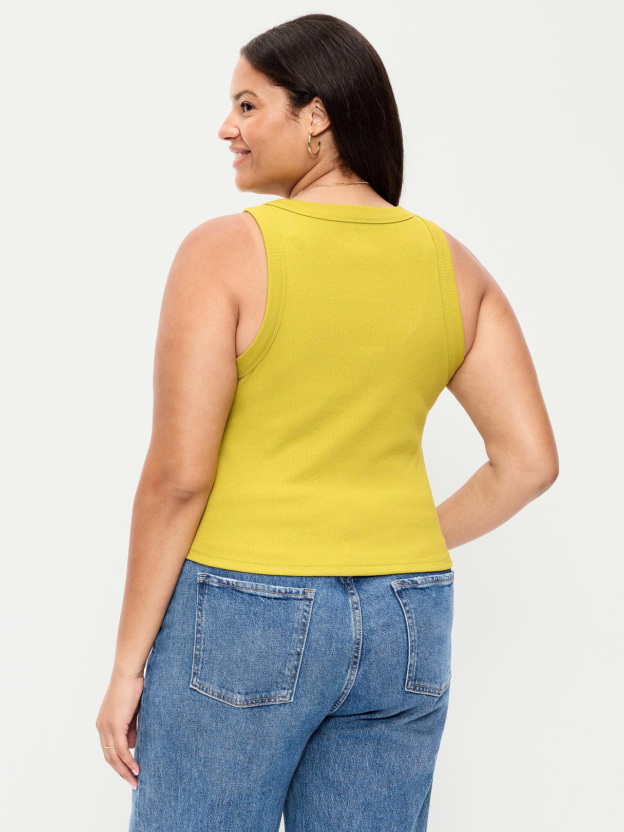 Crop Ribbed Tank Top - Lacewing