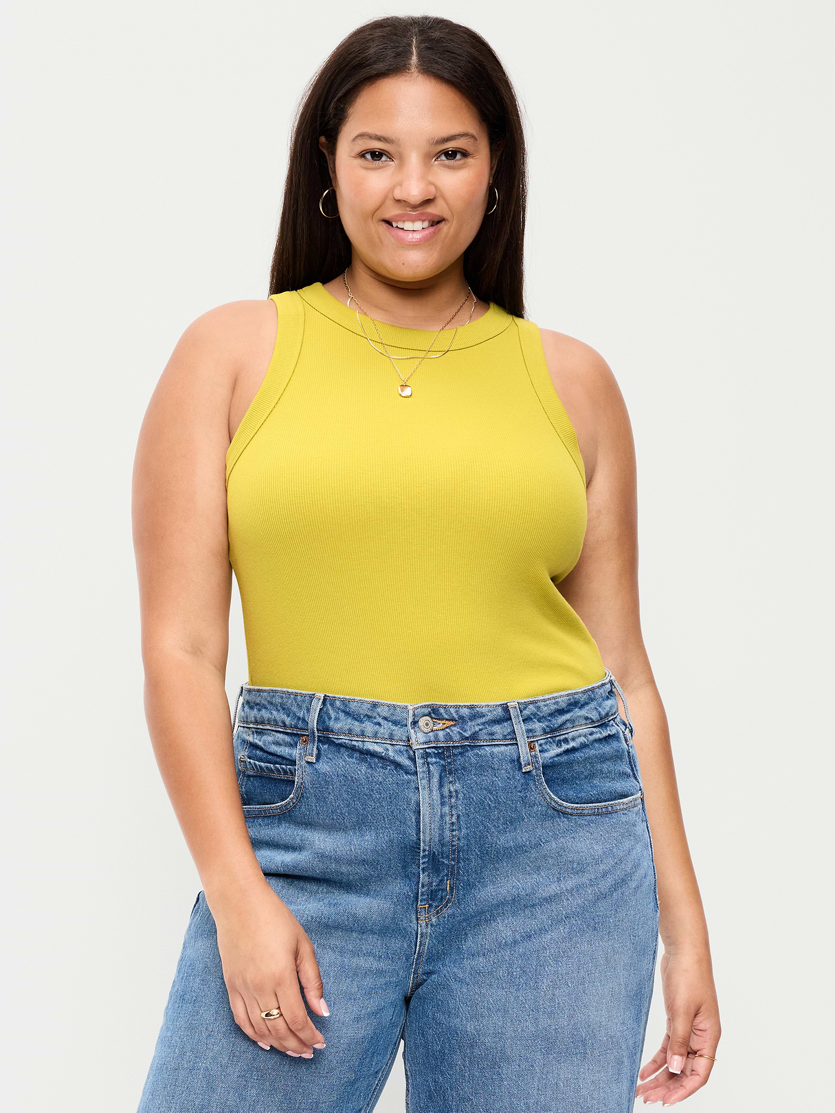 Crop Ribbed Tank Top - Lacewing