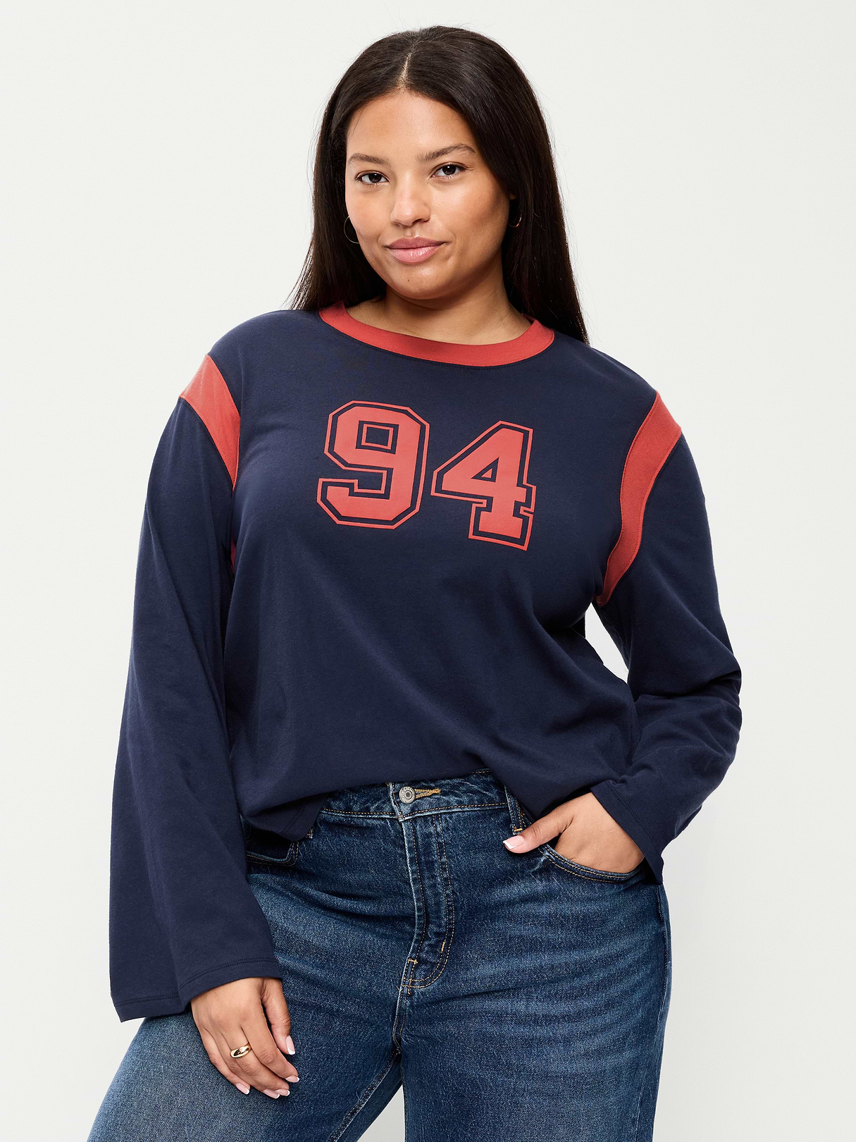 EveryWear Long-Sleeve Graphic T-Shirt - In the Navy