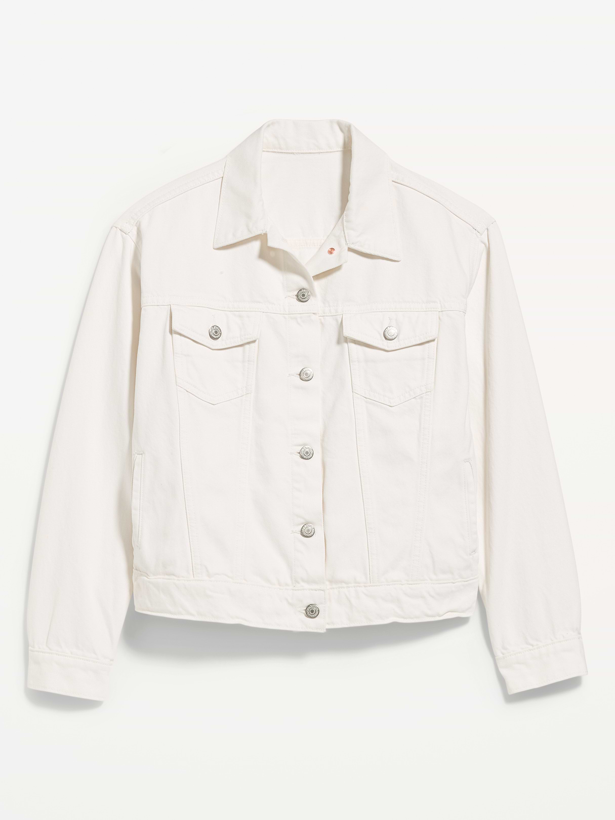 Classic Jean Jacket - White Lilies