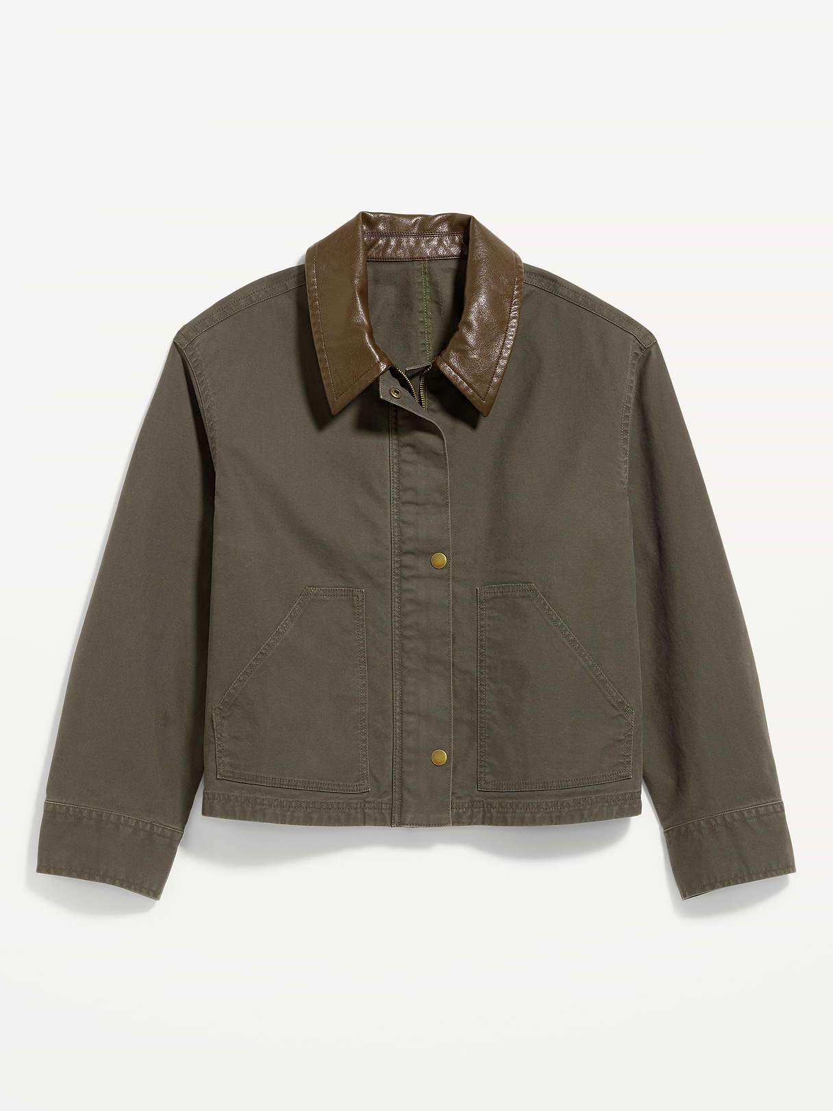 Cropped Barn Jacket - Forest Tapestry