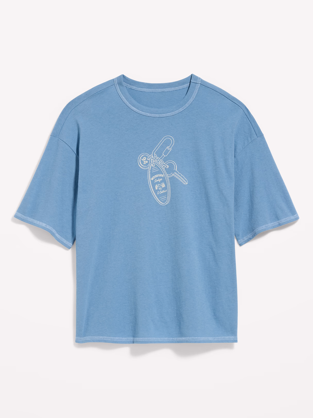 Short-Sleeve Loose Graphic T-Shirt - Naturalist Blue