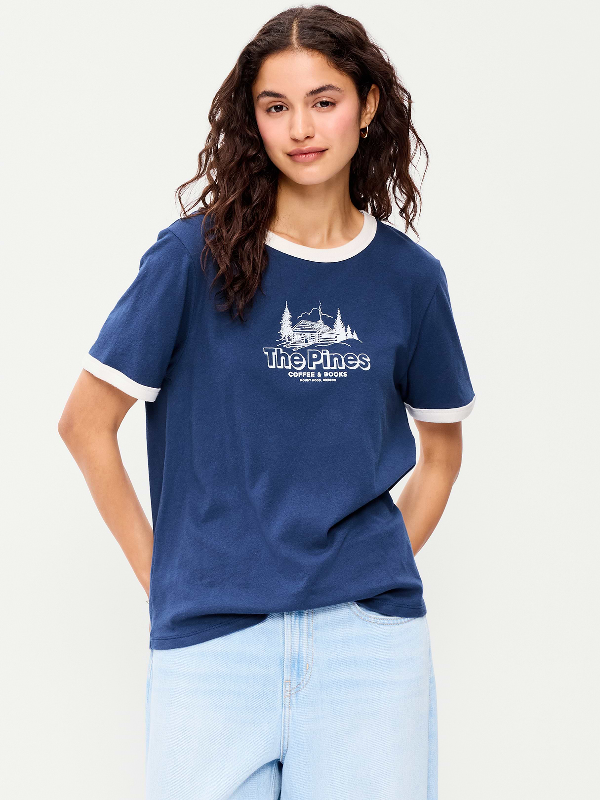 EveryWear Crew-Neck Graphic T-Shirt - Ahoy Navy