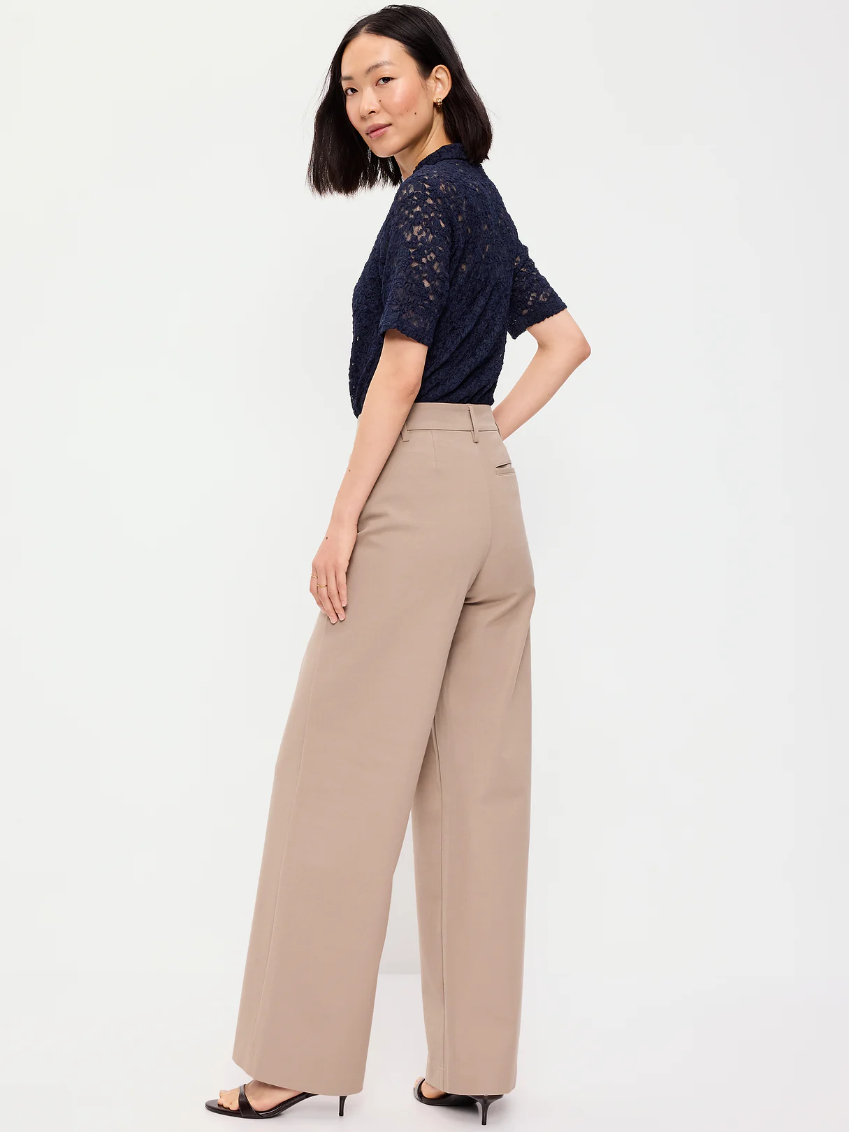High-Waisted Pull-On Pixie Wide Leg Pants - Chocolate Malted