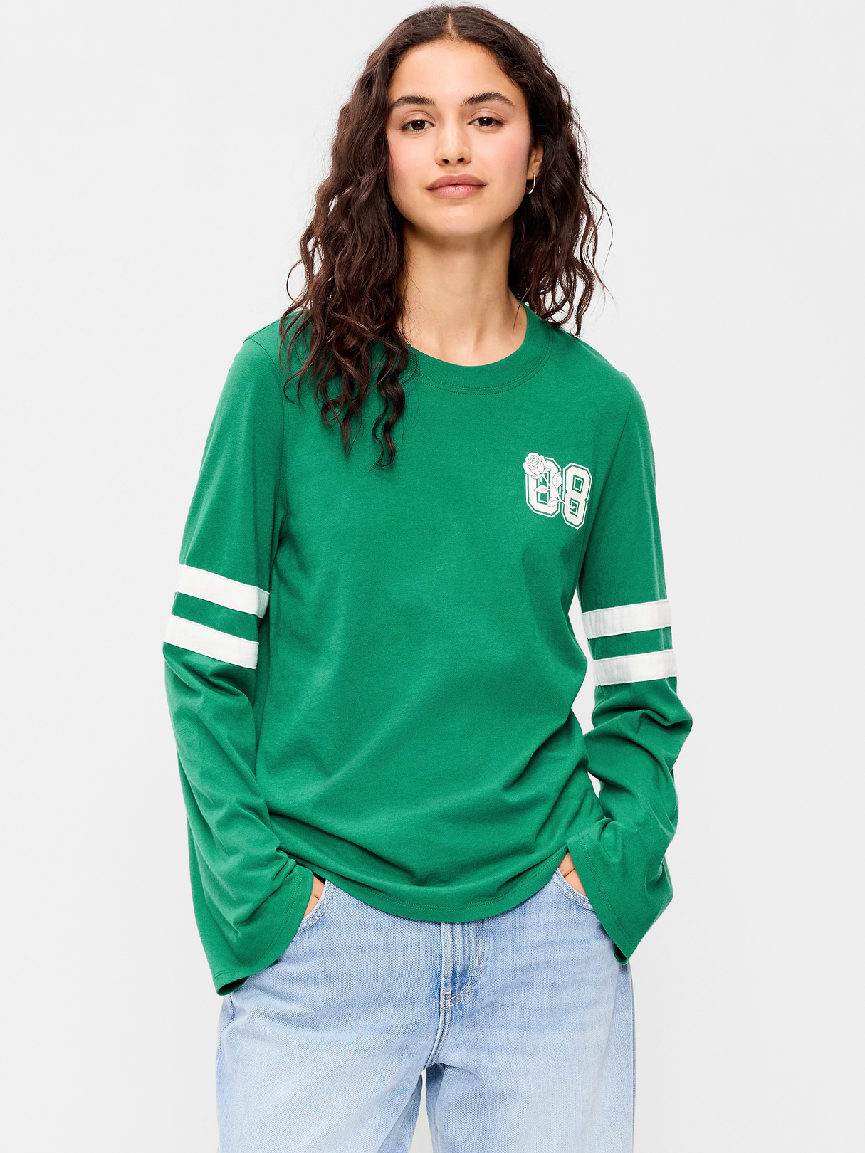 EveryWear Long-Sleeve Graphic T-Shirt - Rainforest Jewel