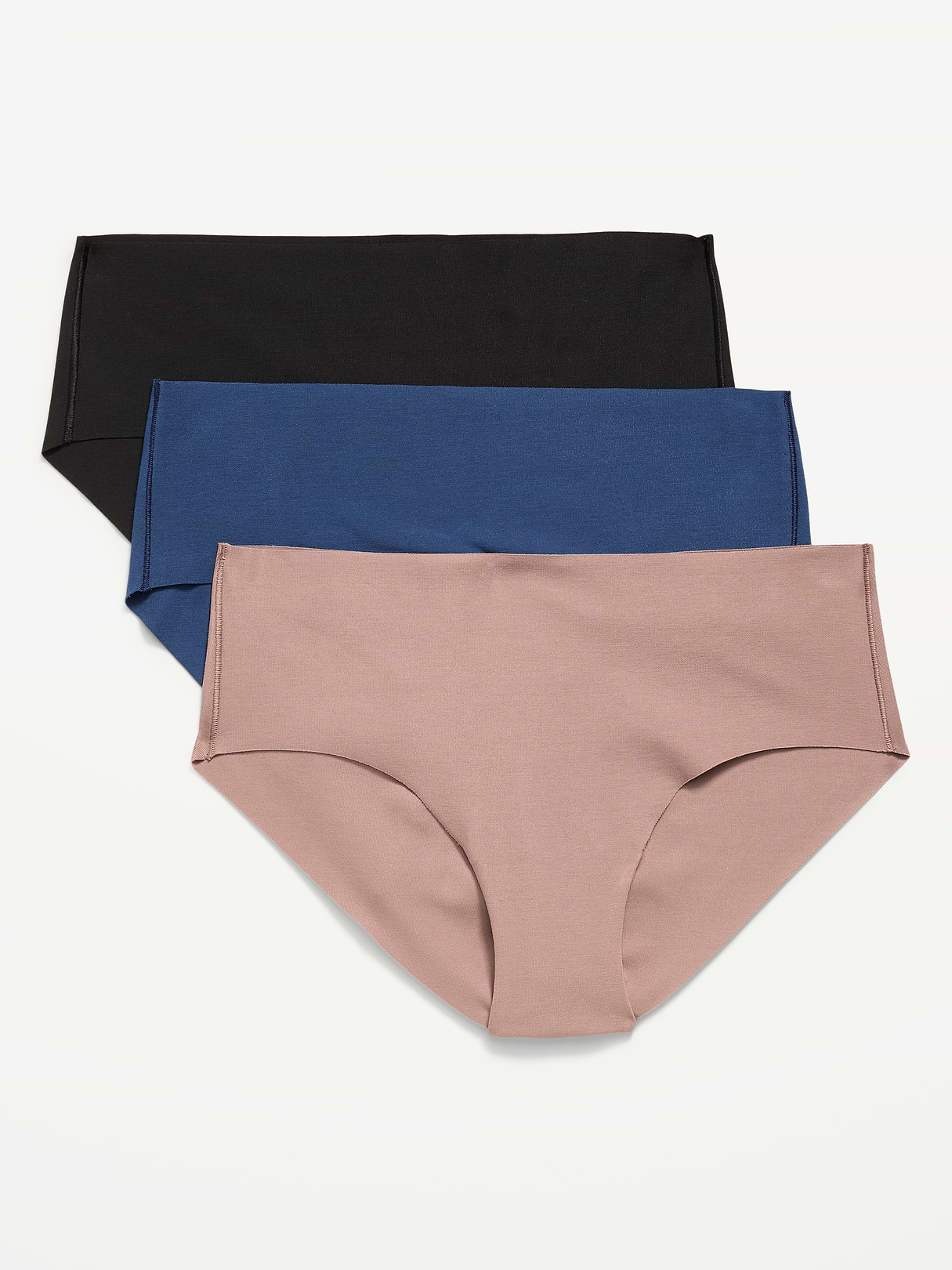 Cotton Blend Mid-Rise No-Show Hipster Underwear 3-Pack - Neutral