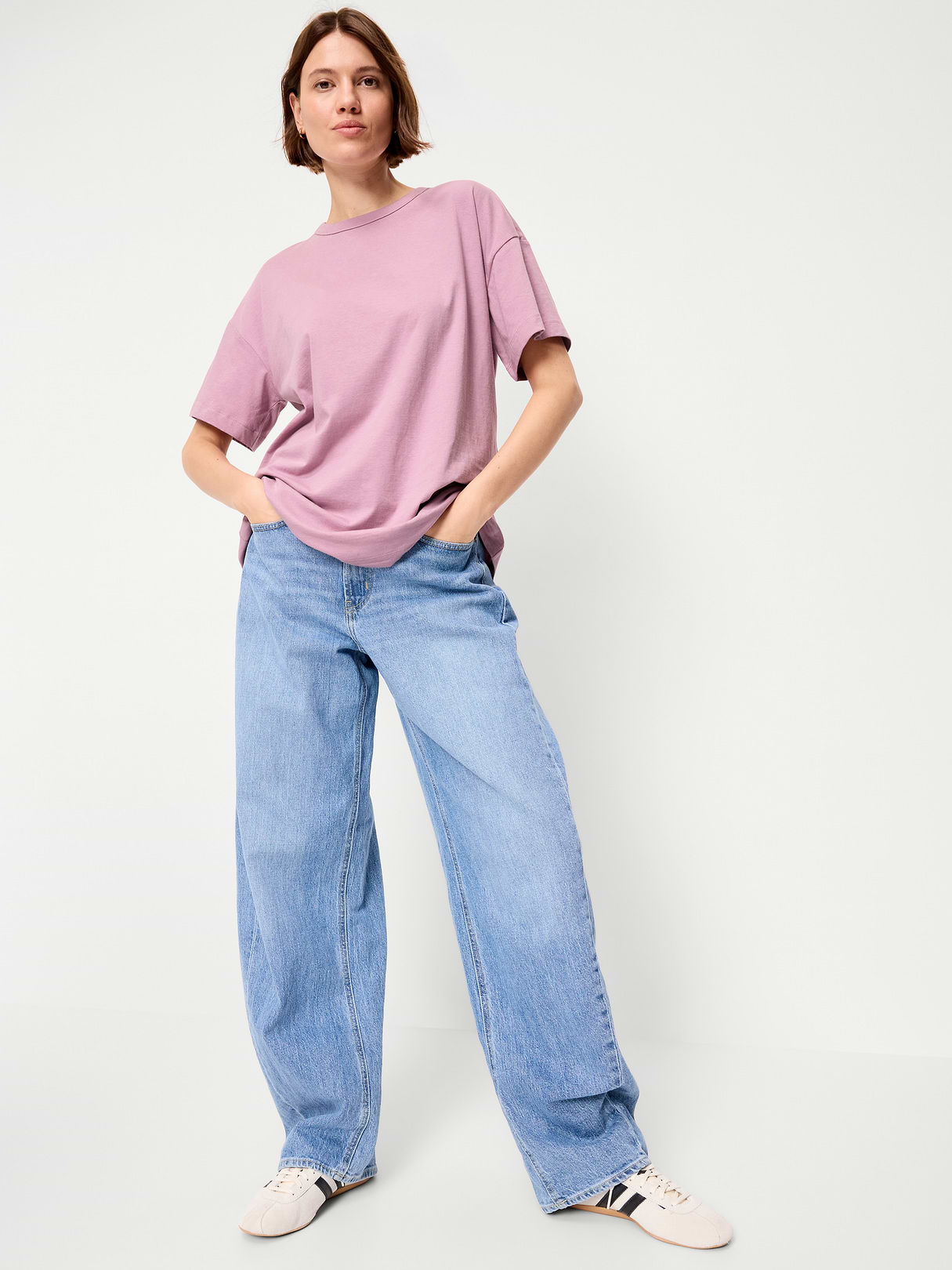 Oversized EveryWear Tunic T-Shirt - Rose Dawn