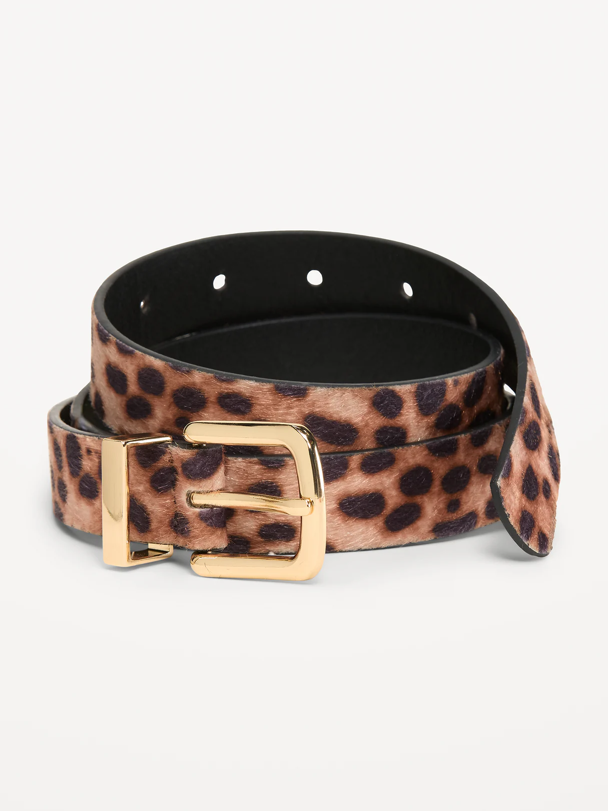 Classic Pony Hair Belt - Brown Leopard