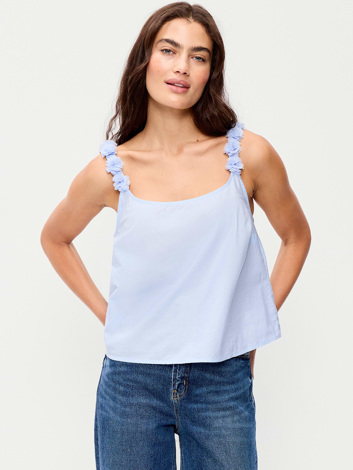 Rosette-Strap Tank Top - Float Your Boat