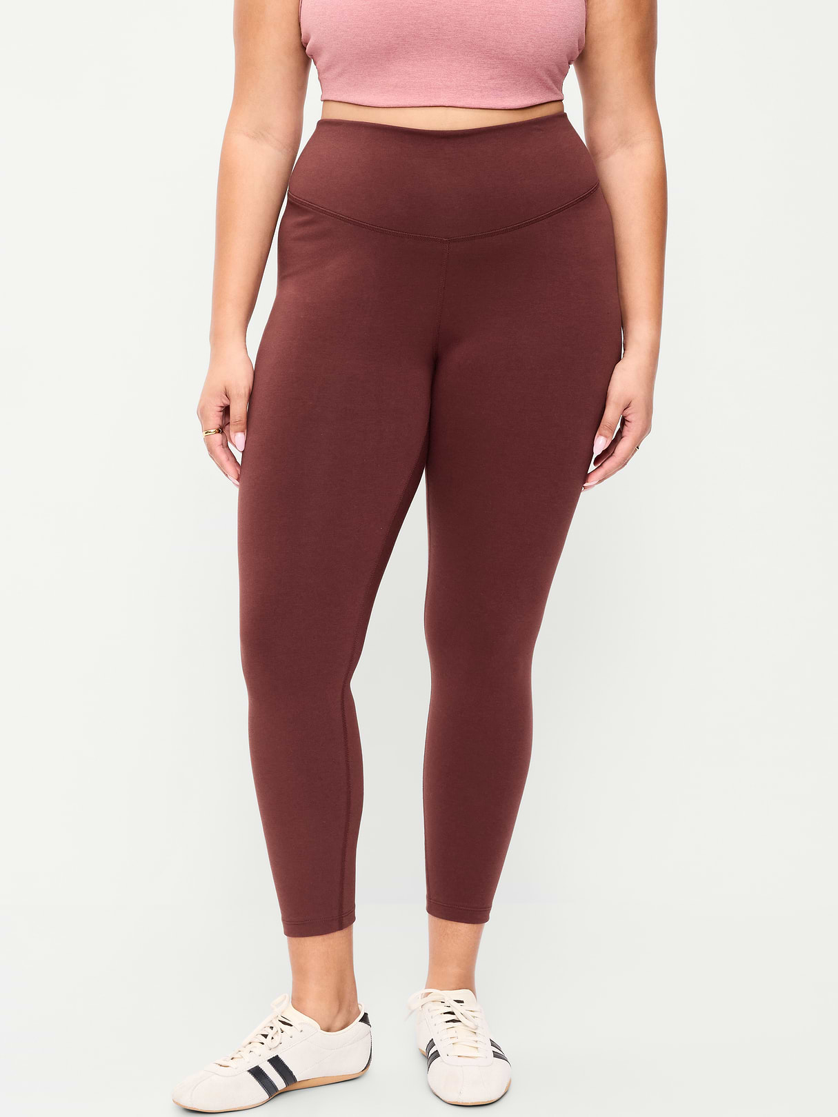 High-Waisted PowerChill 7/8 Cotton Leggings - Wine Tasting