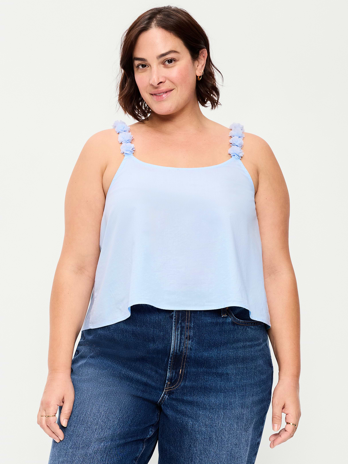 Rosette-Strap Tank Top - Float Your Boat