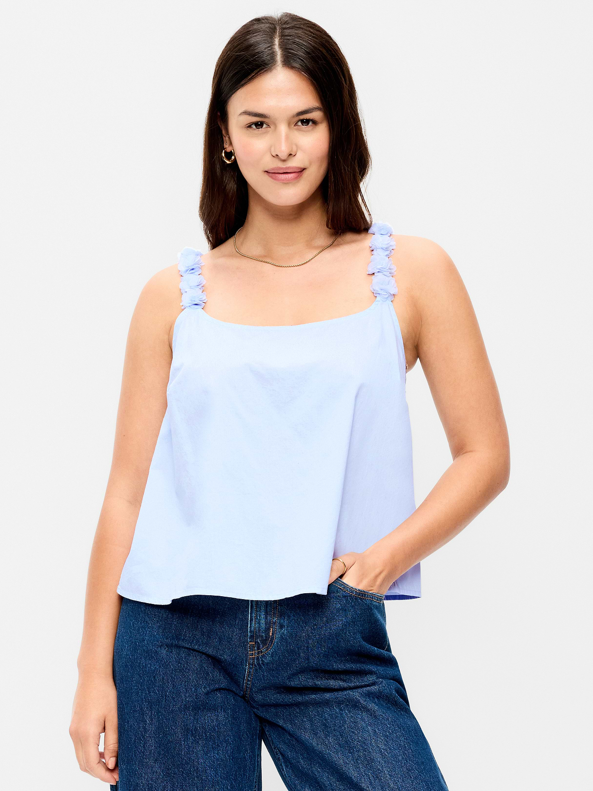 Rosette-Strap Tank Top - Float Your Boat
