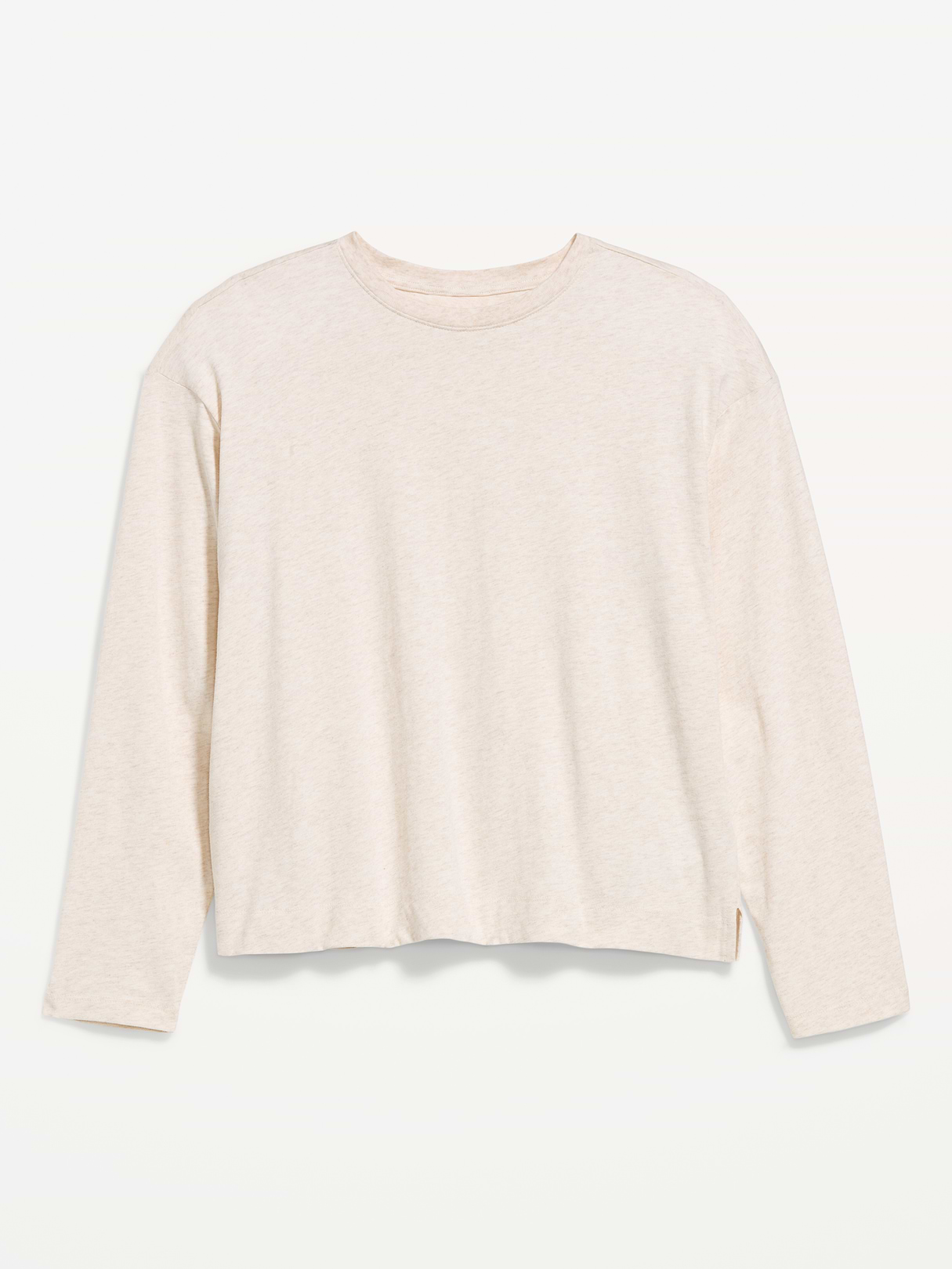 Vintage Long-Sleeve Crew-Neck T-Shirt - Oatmeal Heather