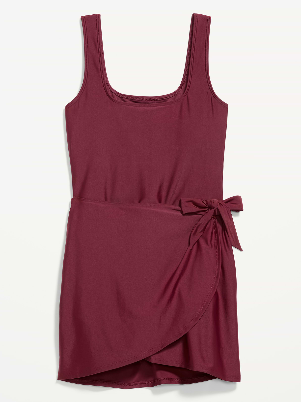 Pique Side-Tie Swim Dress - Wasting Tasting