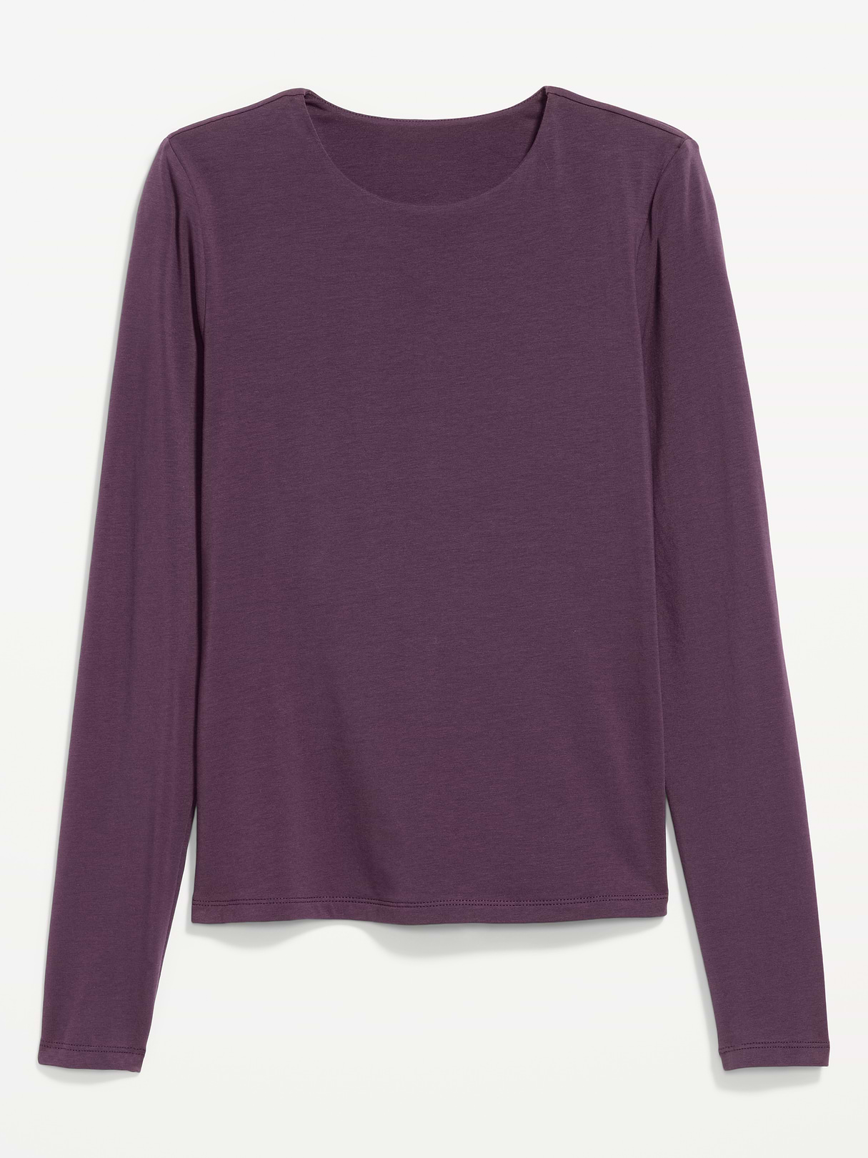 Hug Double-Layer Crew-Neck Long-Sleeve Top - Veil my Night