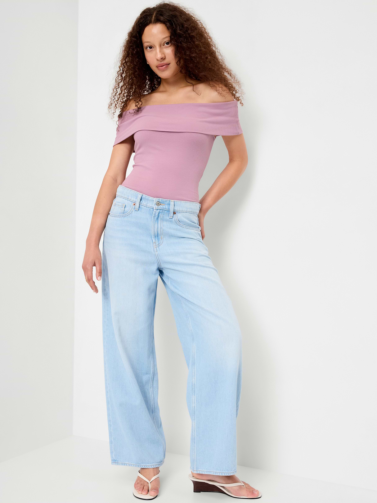 Off-The-Shoulder Fitted Top - Rose Dawn