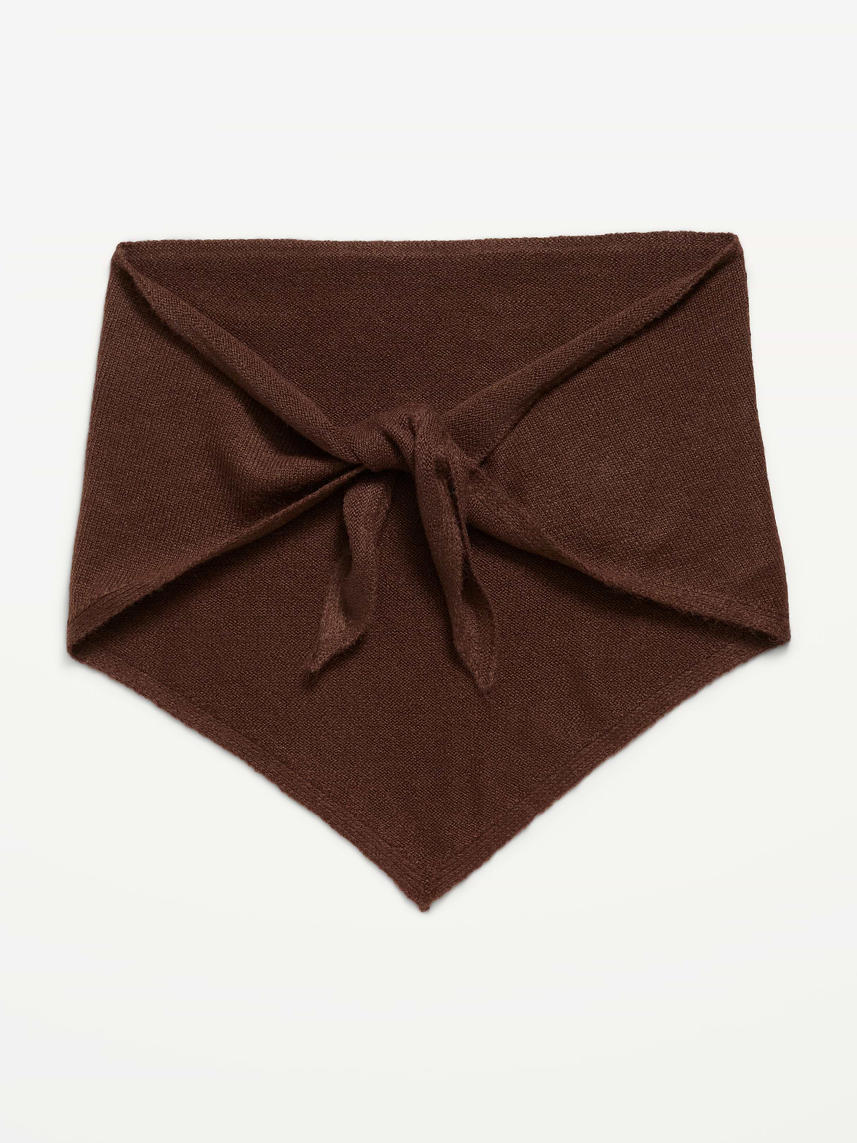 Oversized Rib-Knit Triangle Scarf - Earthen