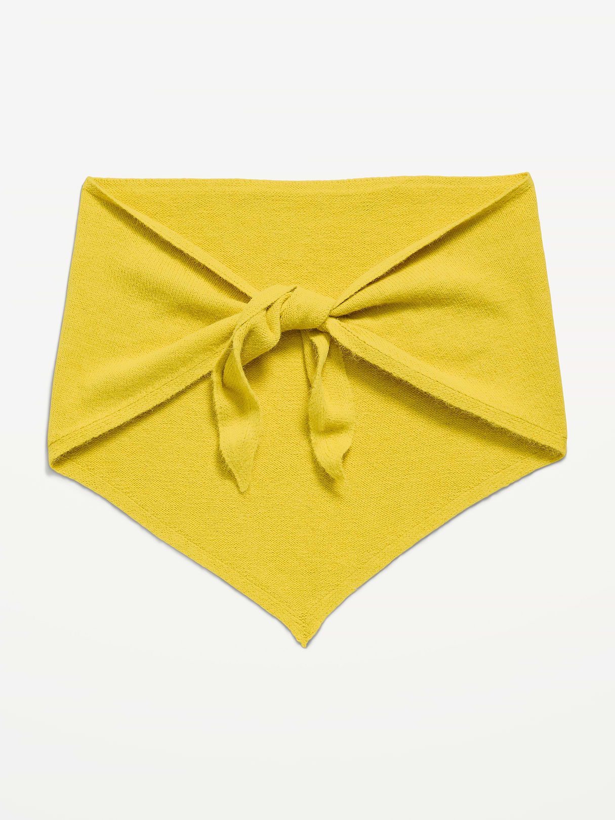 Oversized Rib-Knit Triangle Scarf - Golden Glow