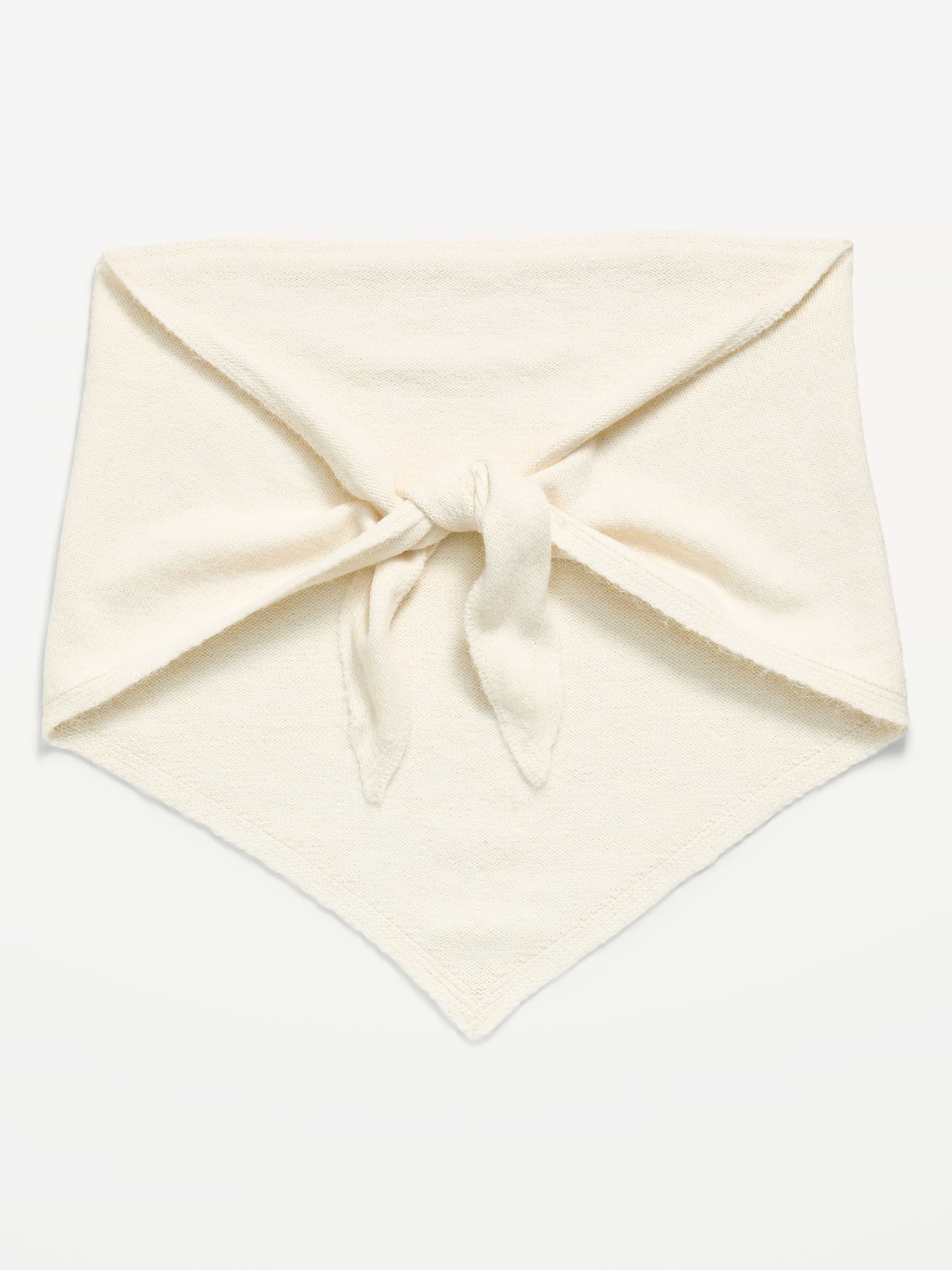 Oversized Rib-Knit Triangle Scarf - Creme De La Creme