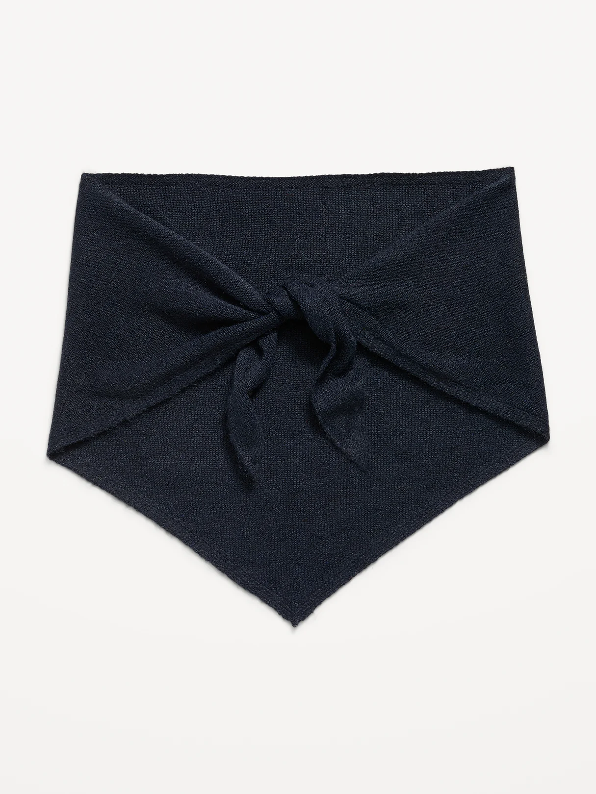 Oversized Rib-Knit Triangle Scarf - In the Navy